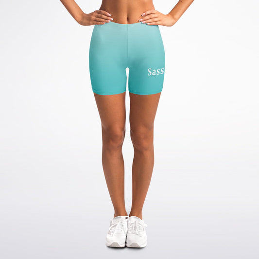 Grappling Shorts- Teal and White