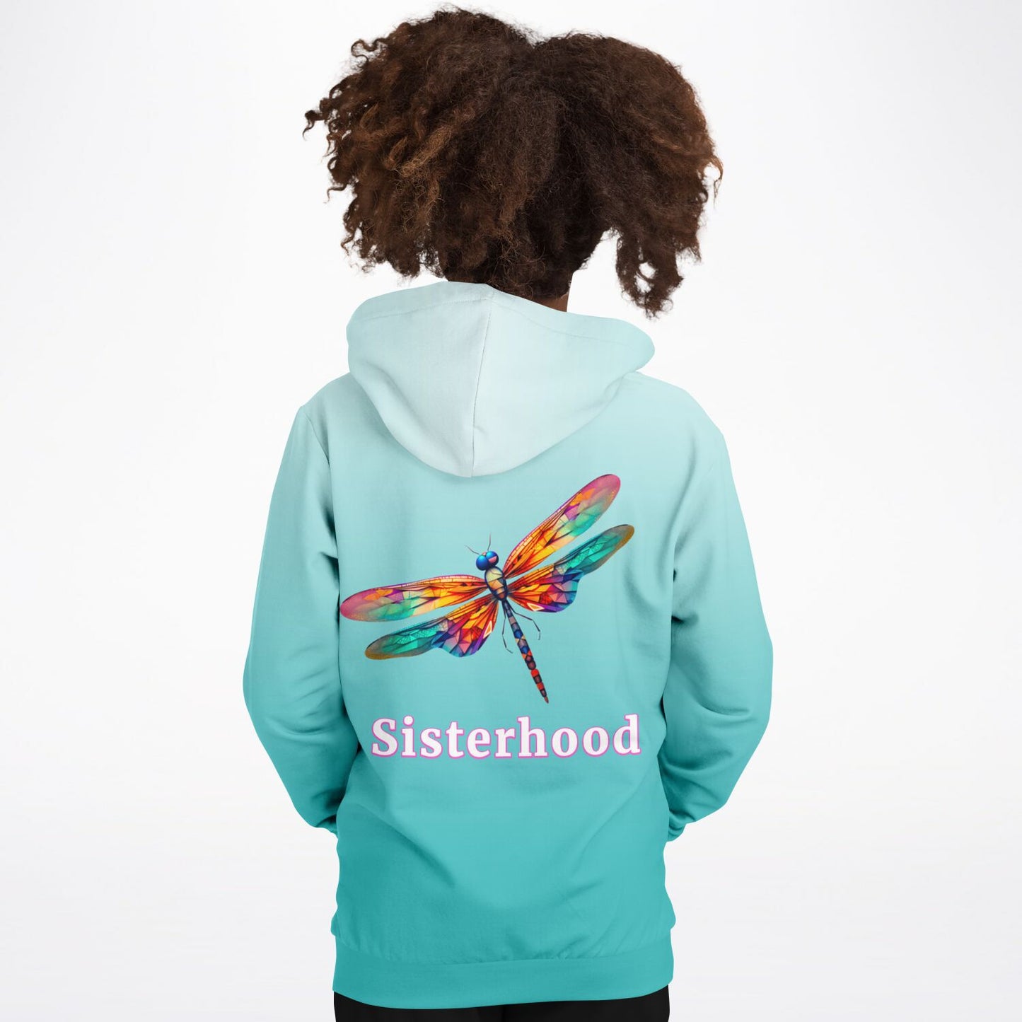 Team Sassy Dragonfly Teal Hoodie- Cotton Lined