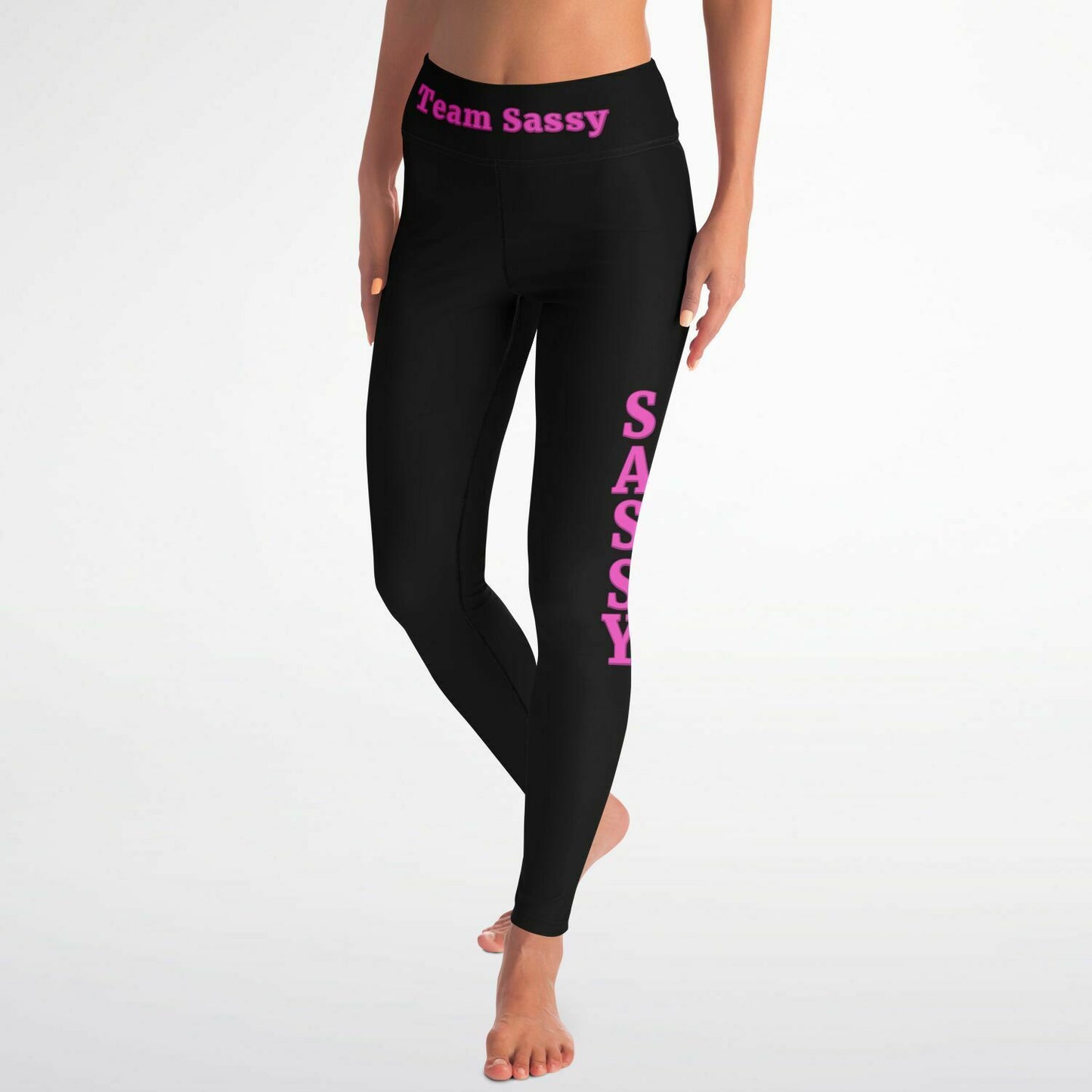 Team Sassy Black Yoga Leggings