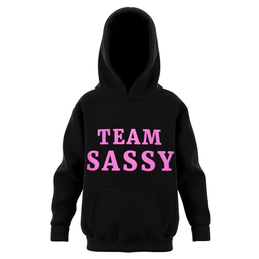 Team Sassy Dragonfly Black Hoodie- Cotton Lined