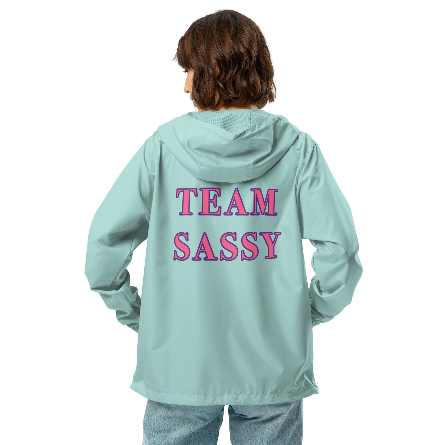 Women's "Team Sassy" Lightweight Zip Up Windbreaker