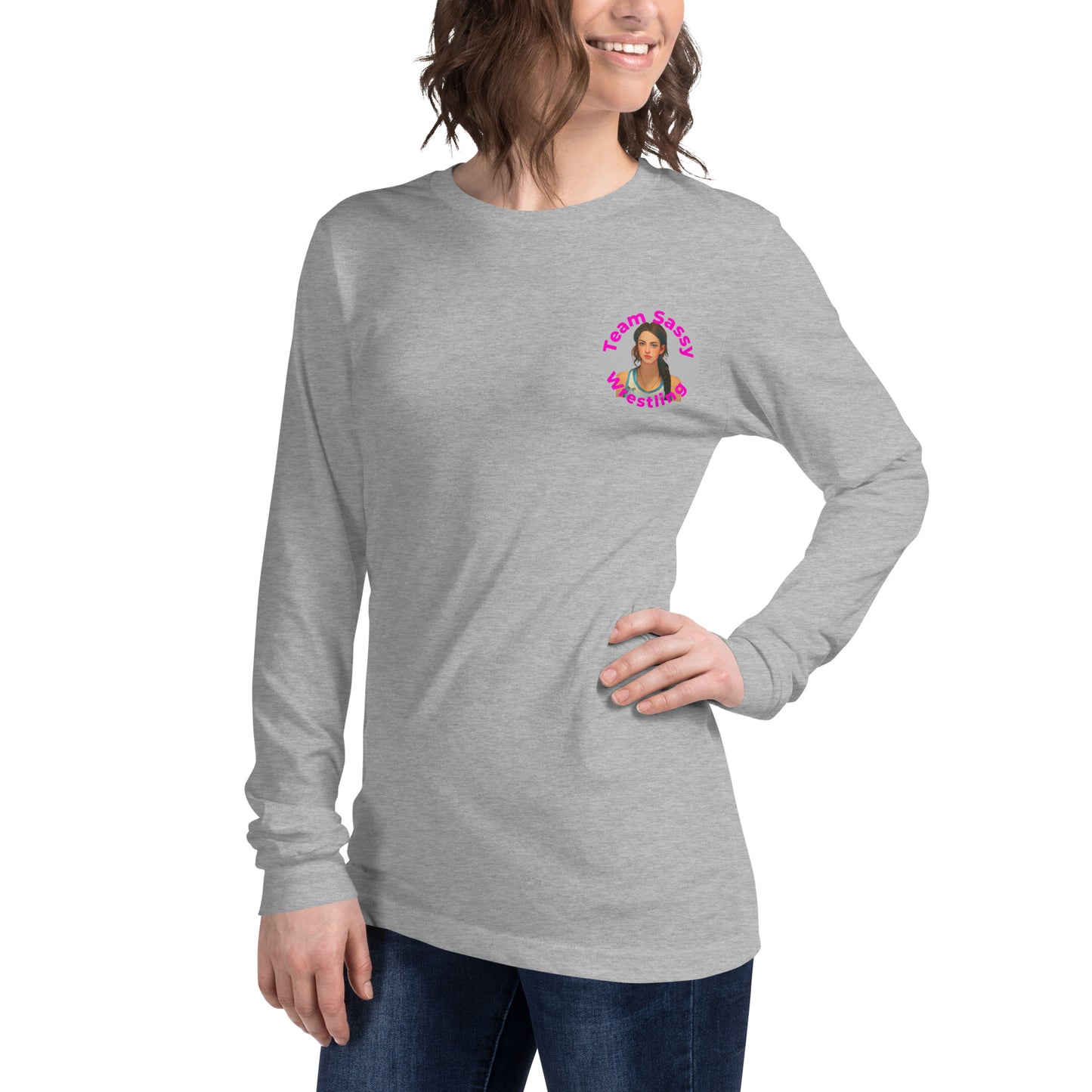 Women's "Grow Girl's Wrestling" Long Sleeve Tee