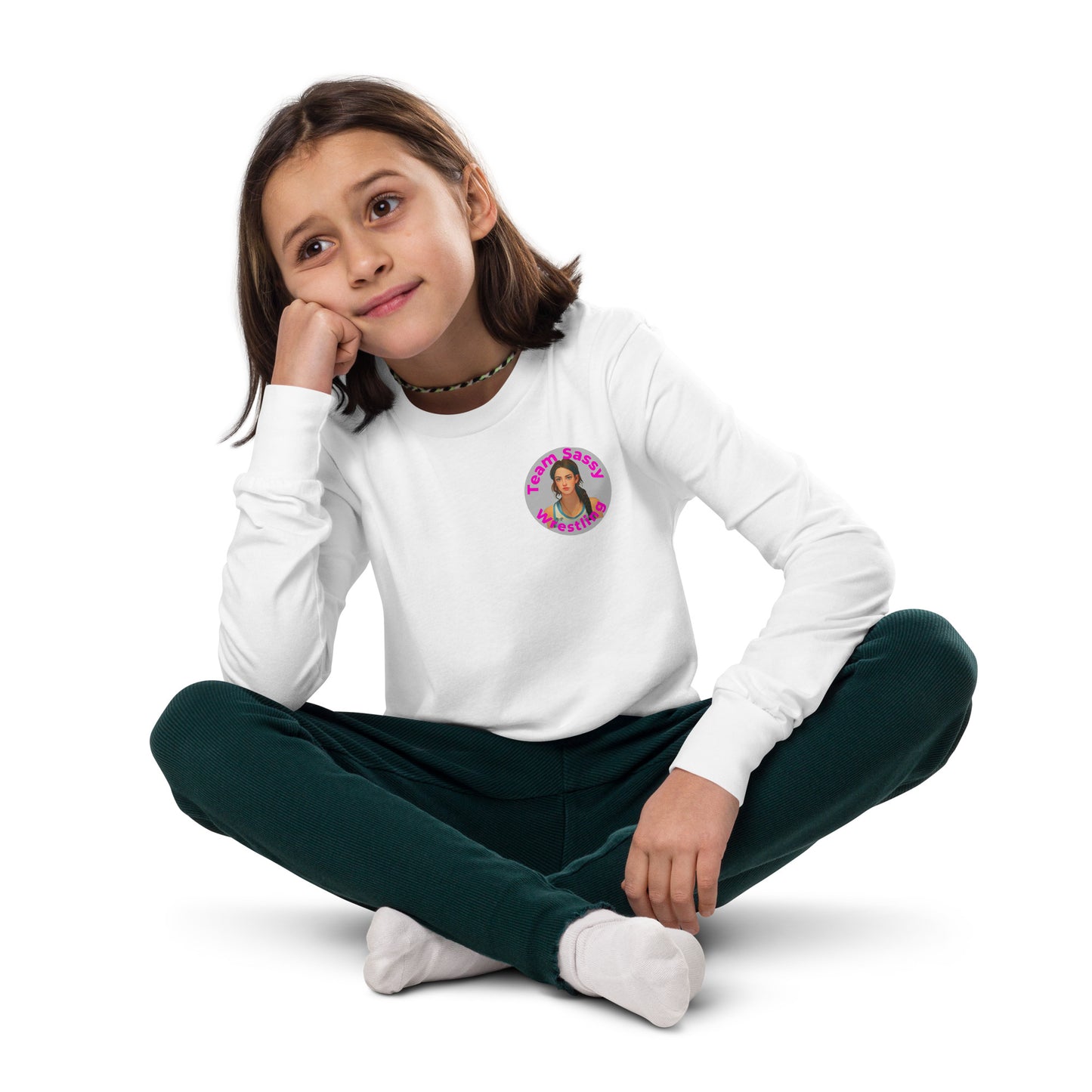 Girl's "Team Sassy" Long Sleeve Tee