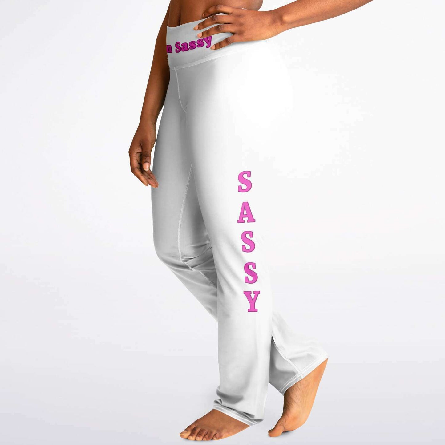 Team Sassy White Flare Leggings