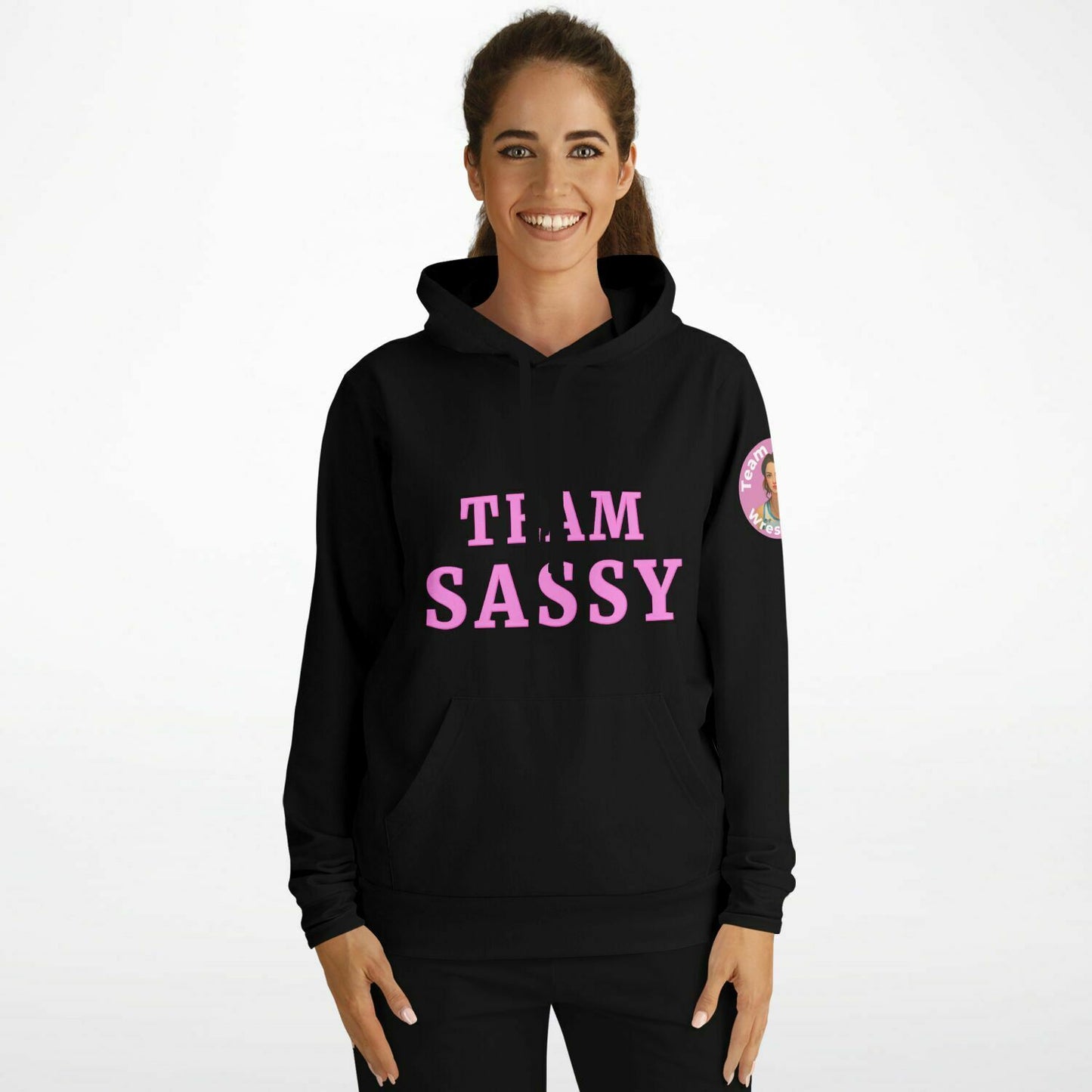 Team Sassy Dragonfly Black Hoodie-Cotton Lined