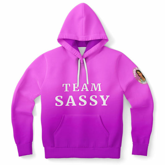 Team Sassy Multi-Color Skull Purple Hoodie-Cotton Lined