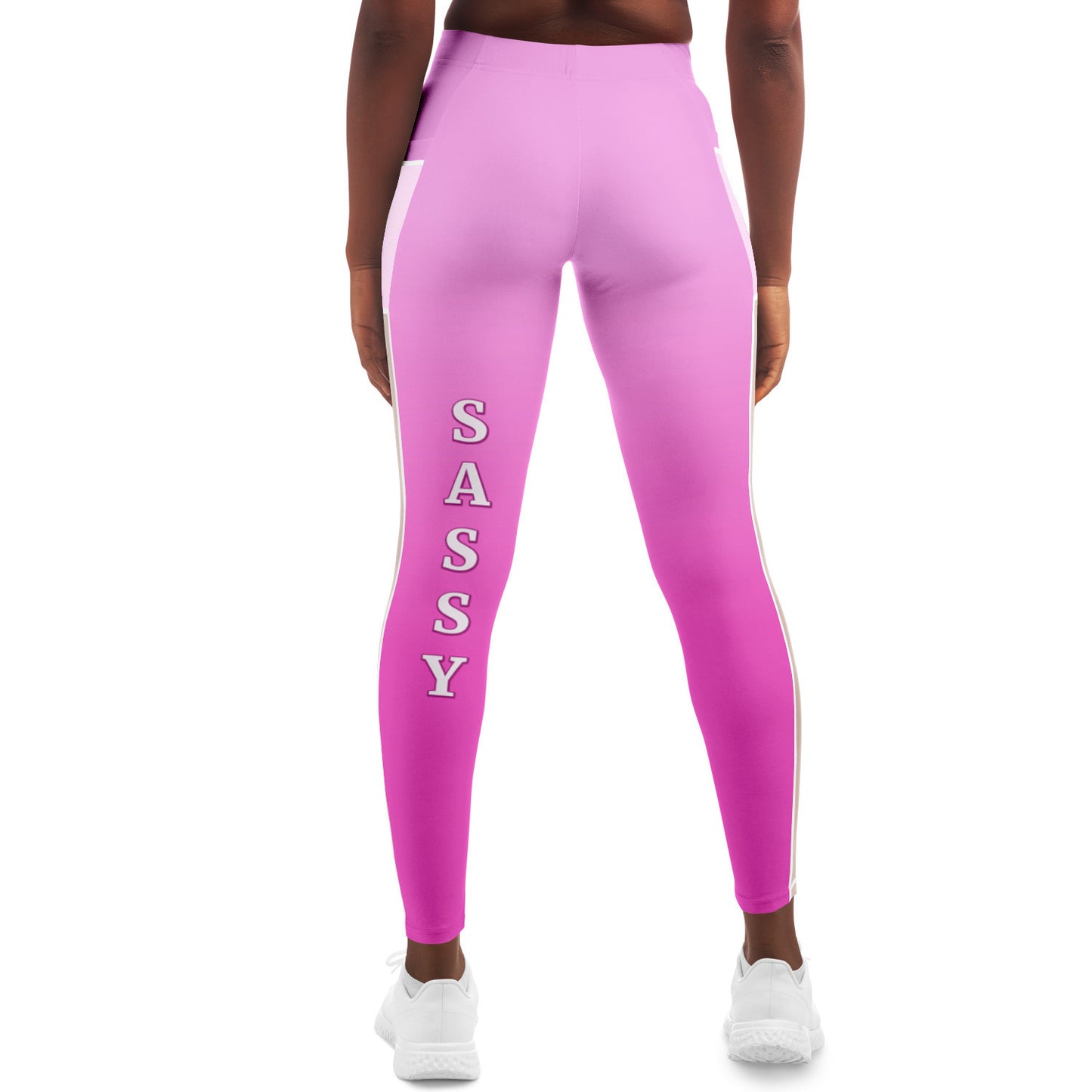 Team Sassy "Leg" Pink Mesh Pocket Leggings