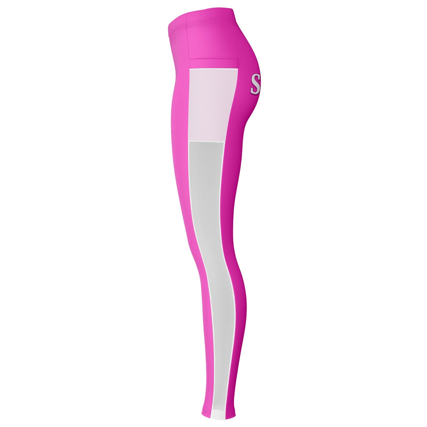 Team Sassy "Butt" Bright Pink Mesh Pocket Leggings