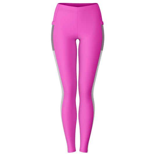 Team Sassy "Leg" Bright Pink Mesh Pocket Leggings