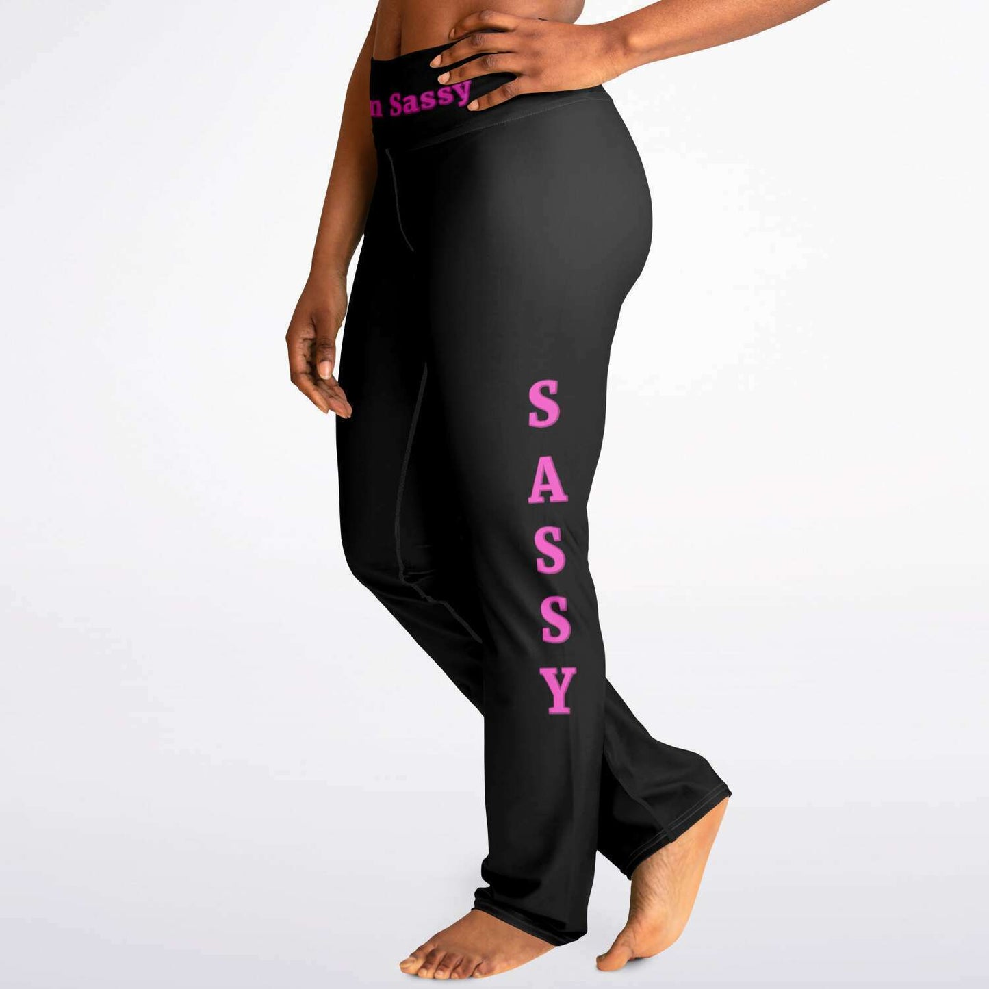 Team Sassy Black Flare Leggings