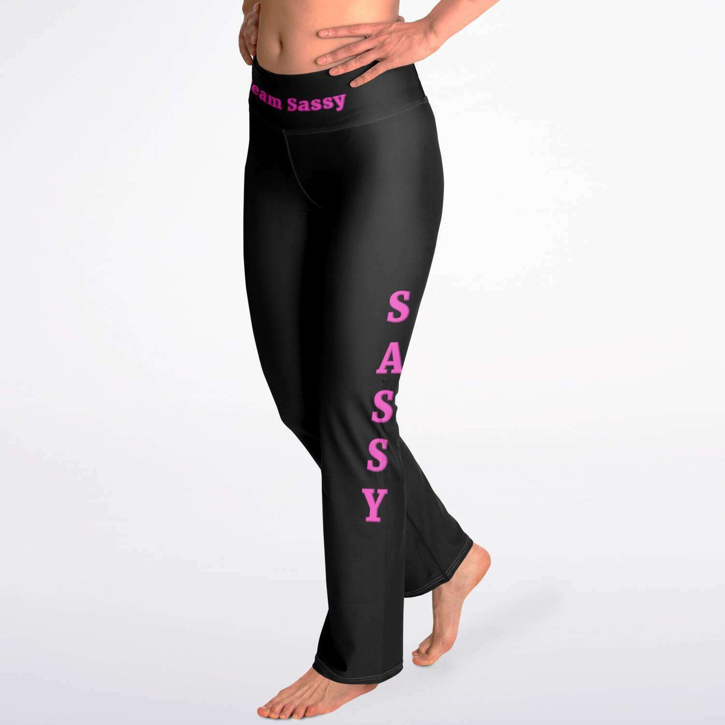 Team Sassy Black Flare Leggings