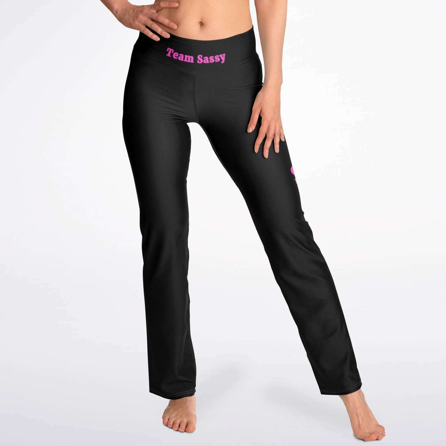 Team Sassy Black Flare Leggings