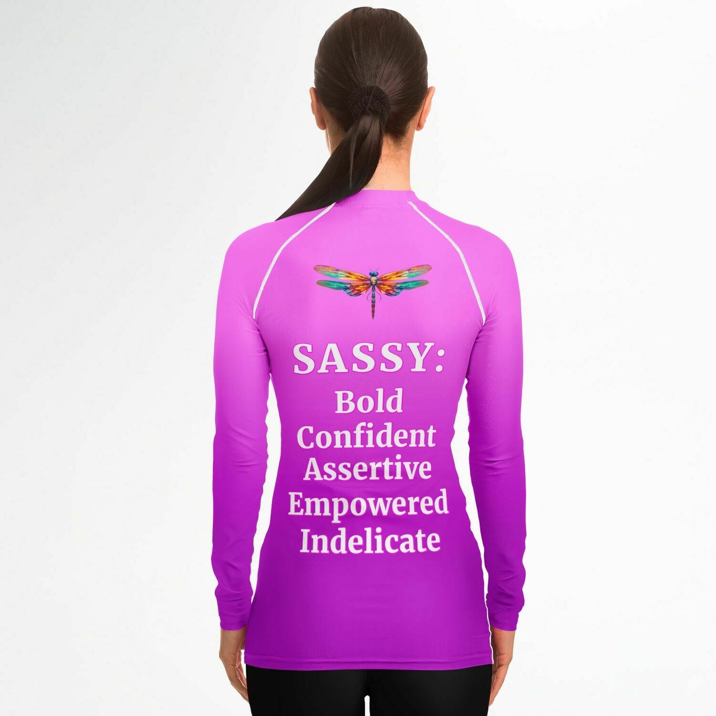 Women's Team Sassy Definition Rashguard- Purple