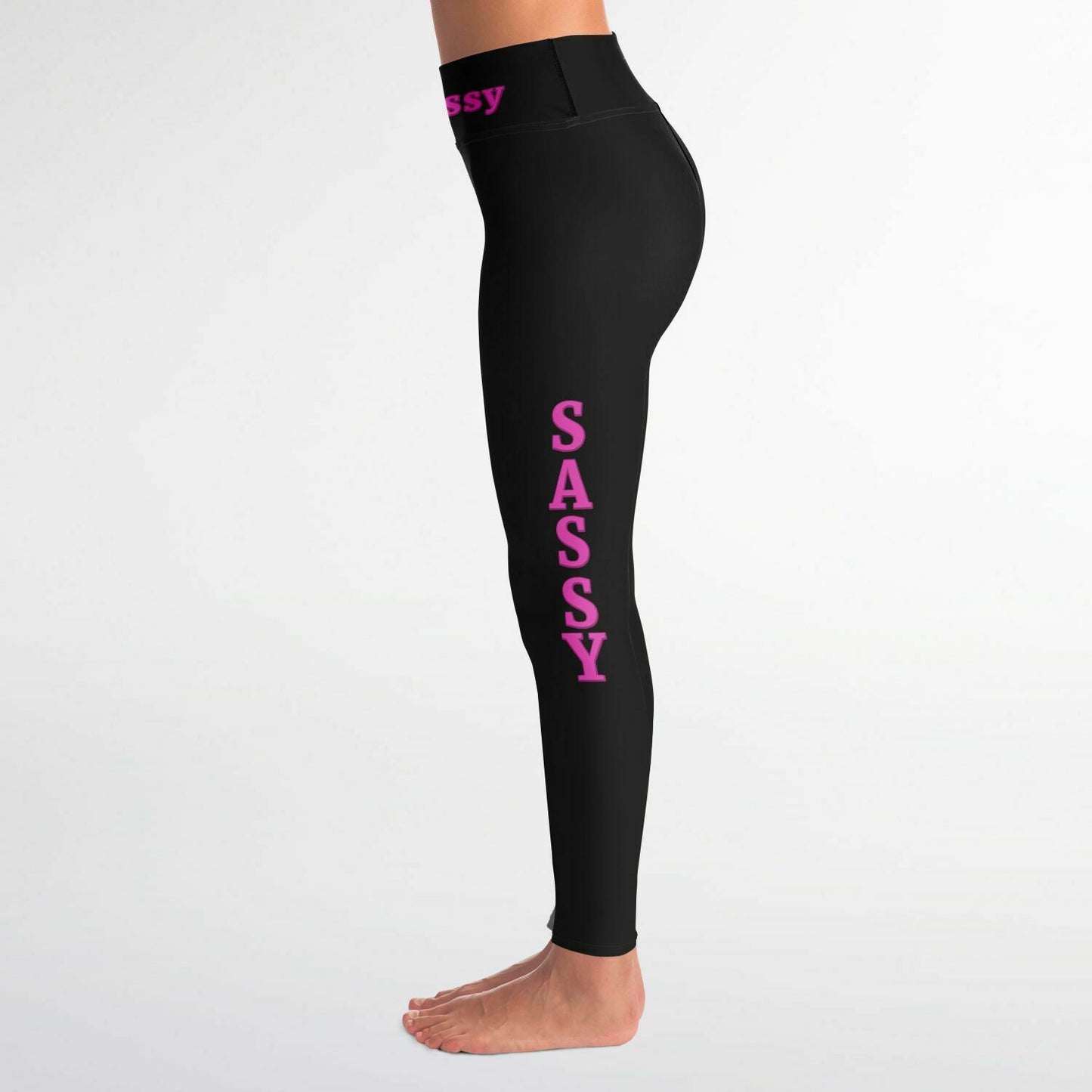 Team Sassy Black Yoga Leggings