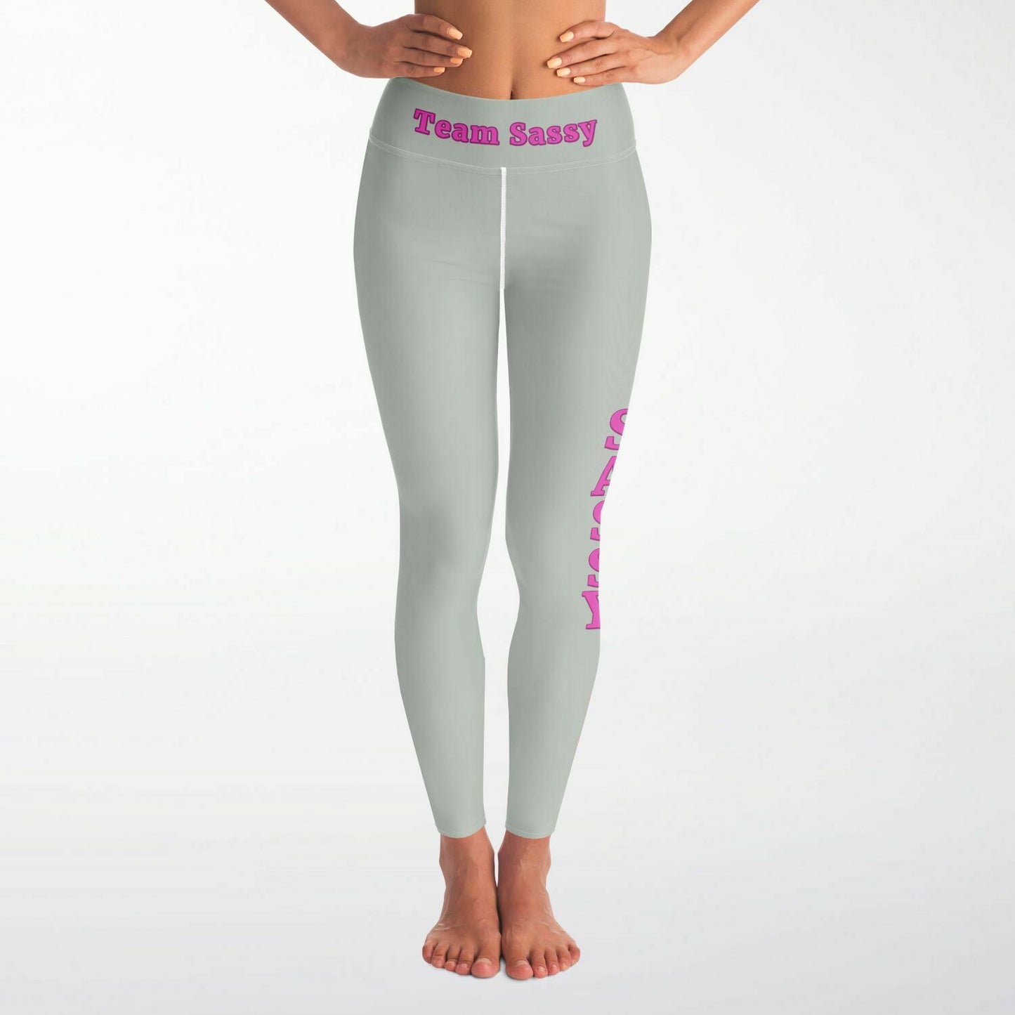 Team Sassy Silver Yoga Leggings