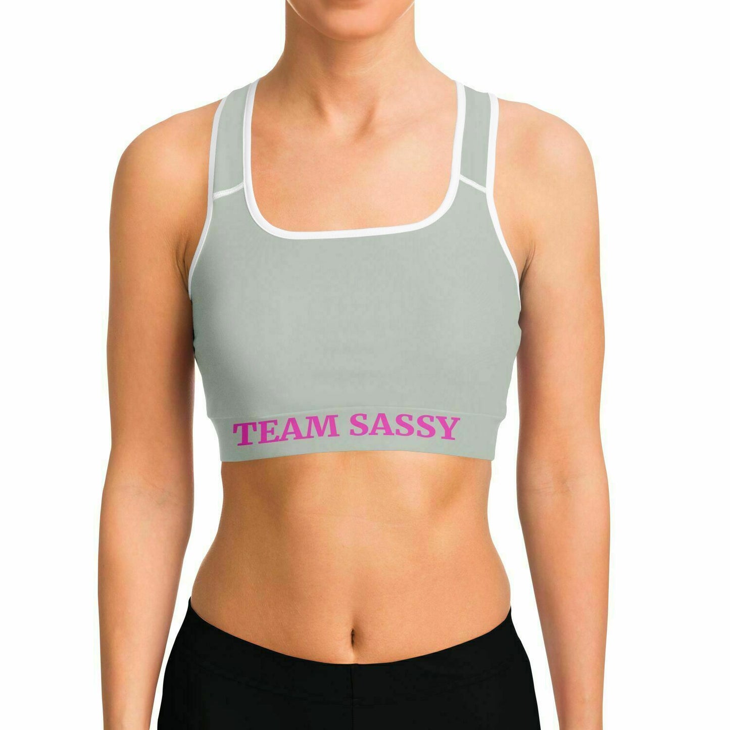 Team Sassy Silver Sports Bra