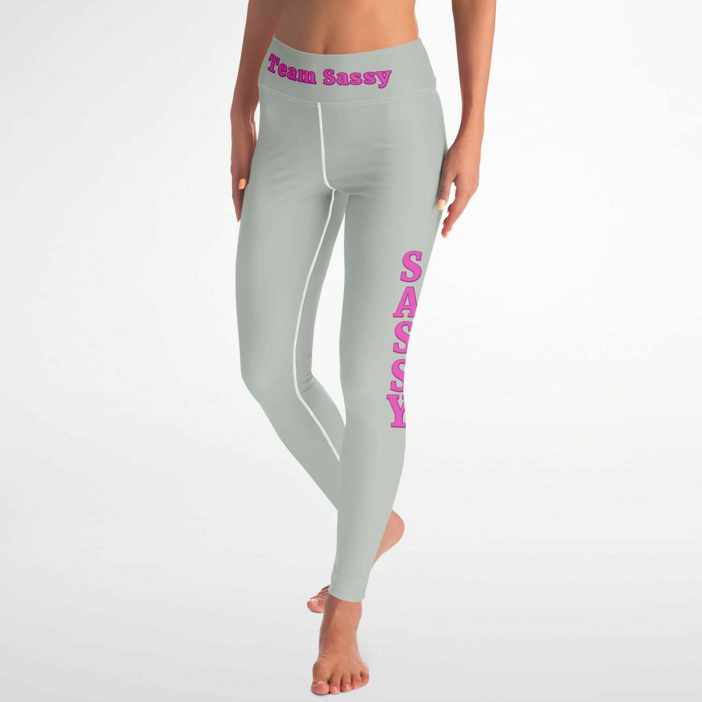 Team Sassy Silver Yoga Leggings