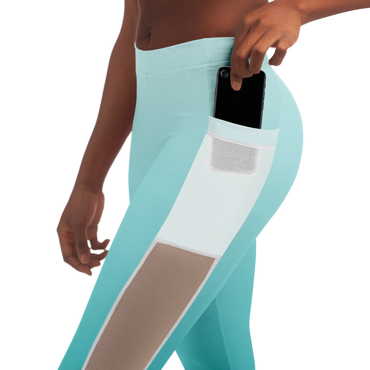 Team Sassy "Leg" Teal Mesh Pocket Leggings