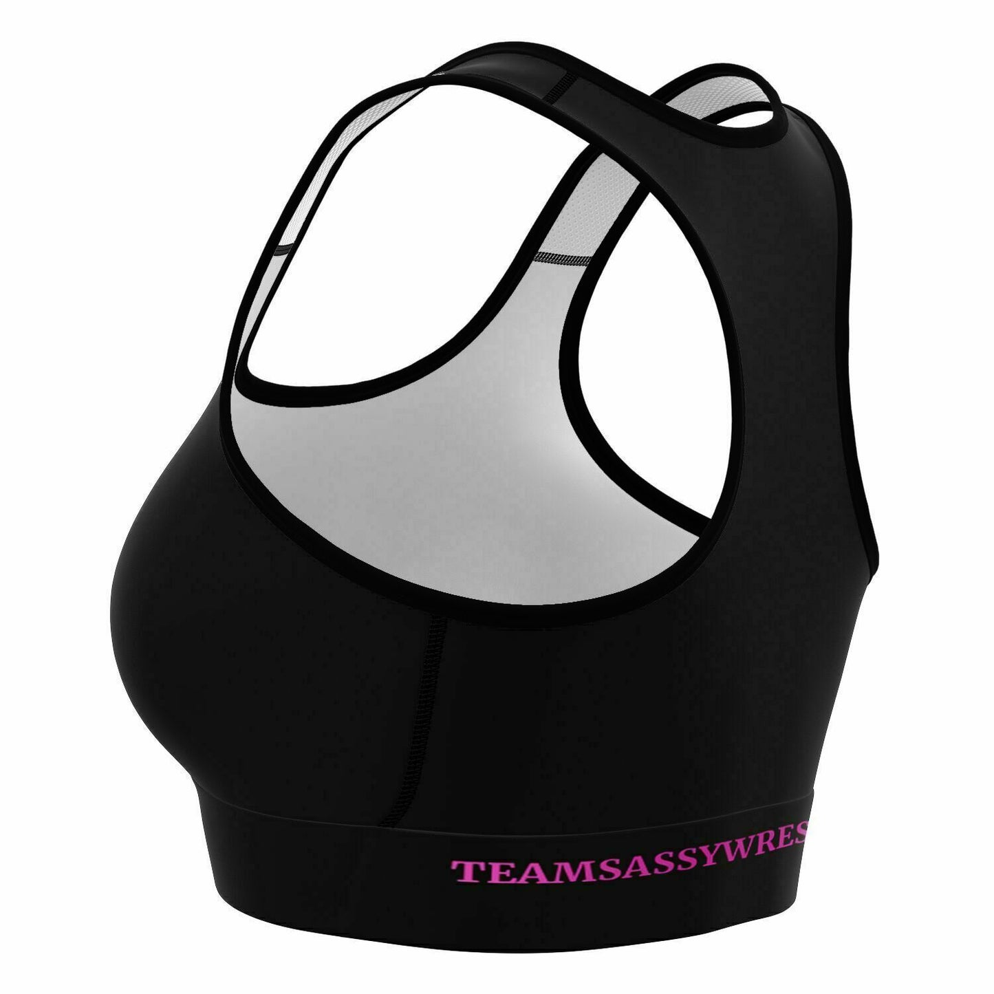 Team Sassy Black Sports Bra