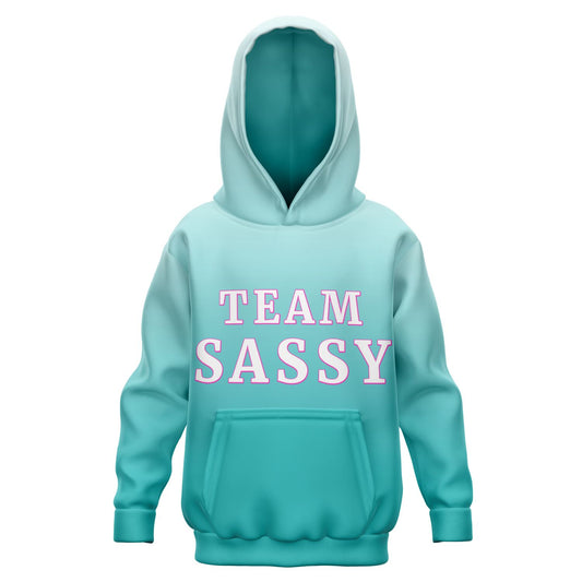 Team Sassy Dragonfly Teal Hoodie- Cotton Lined