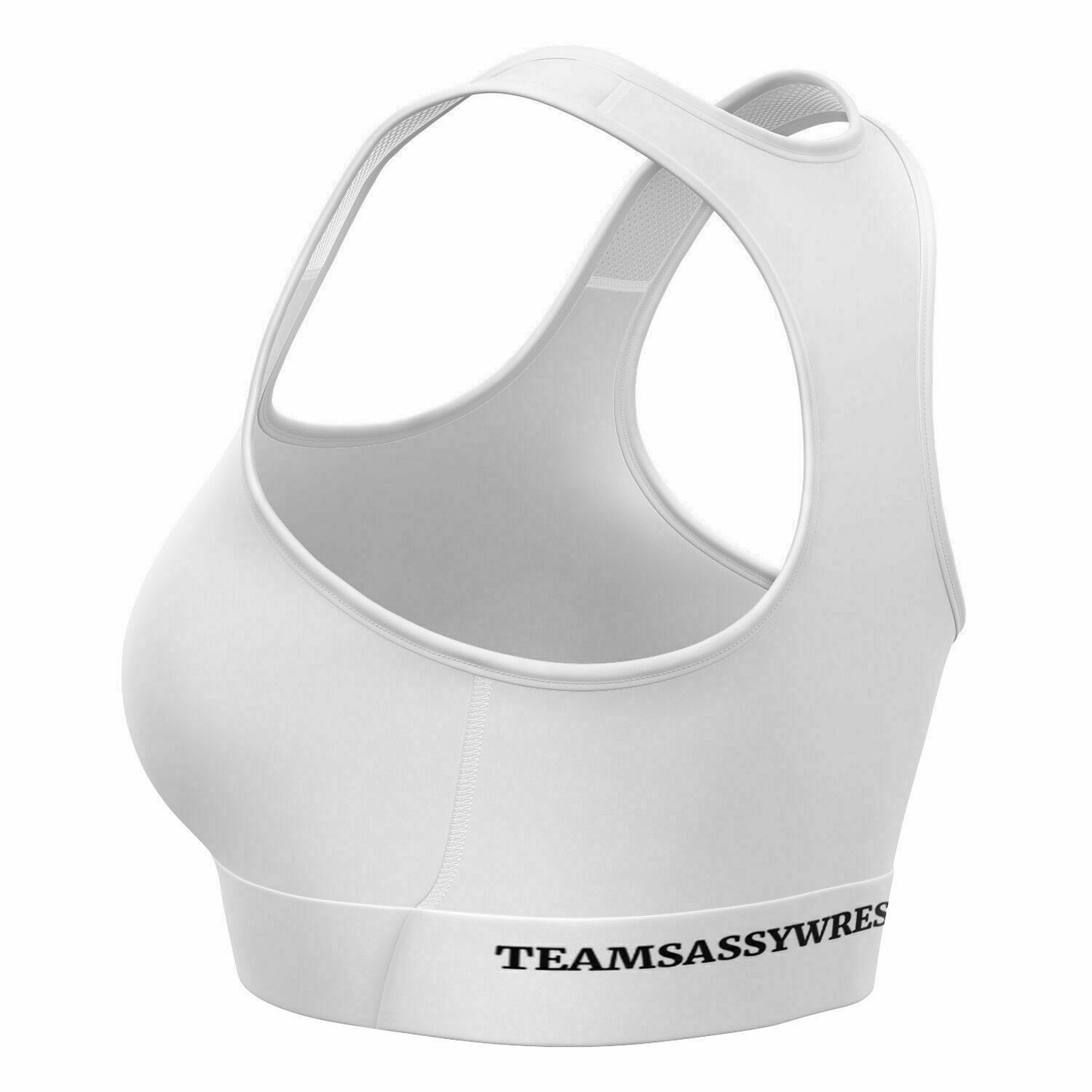 Team Sassy White Sports Bra