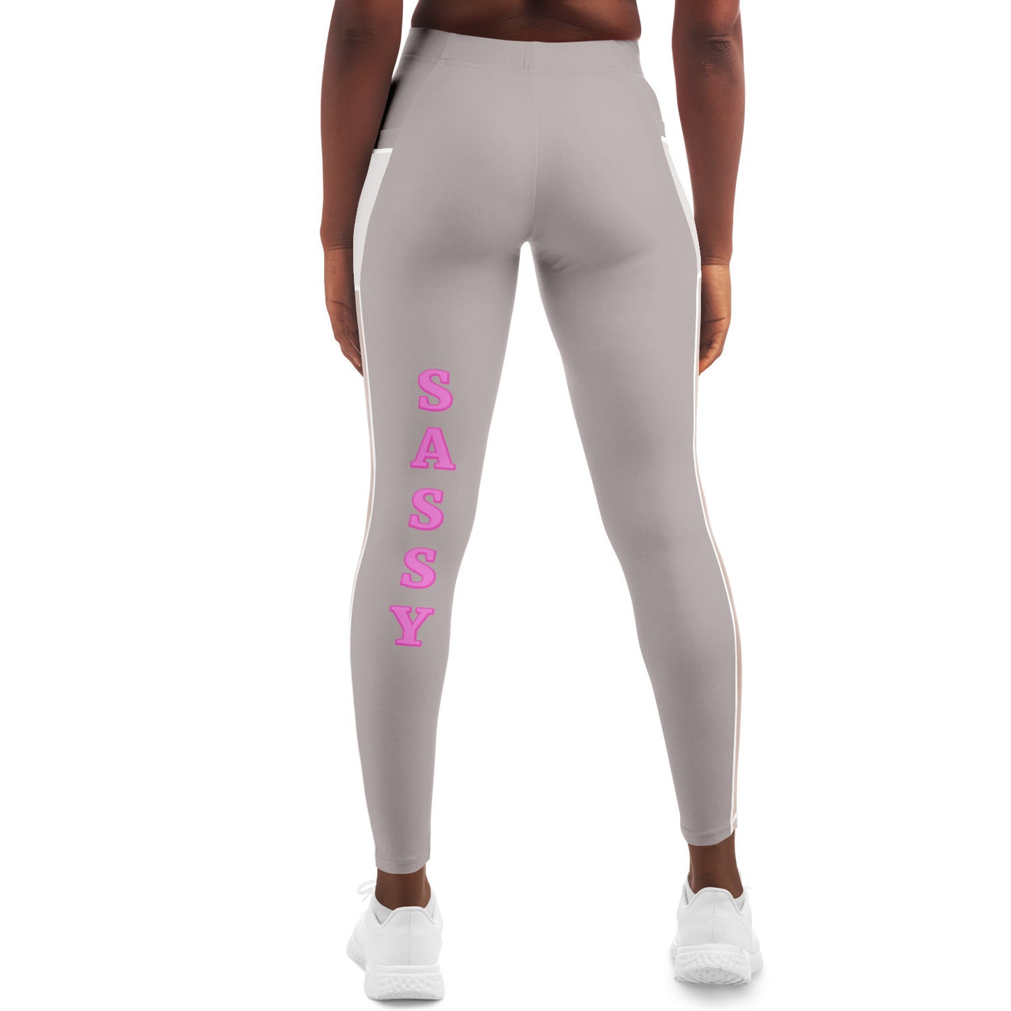 Team Sassy "Leg" Silver Mesh Pocket Leggings