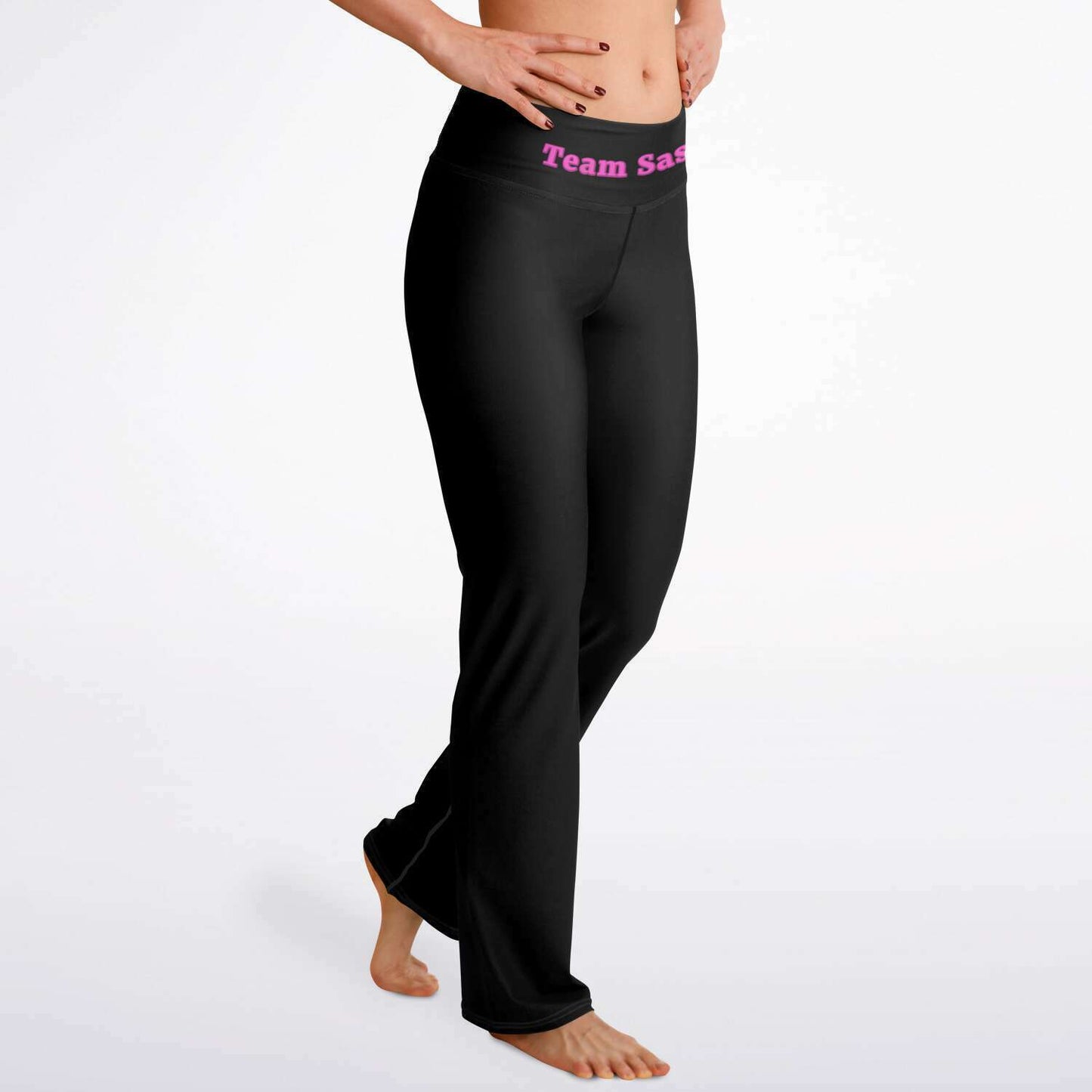 Team Sassy Black Flare Leggings