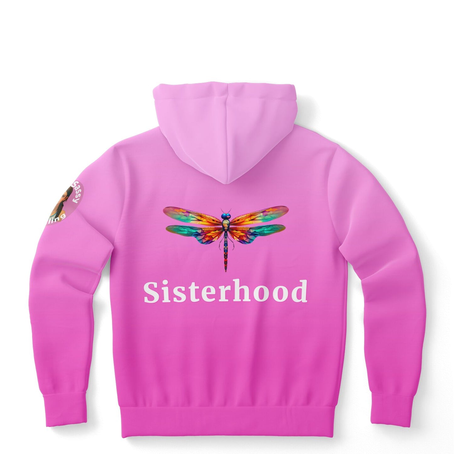 Team Sassy Dragonfly Pink Hoodie-Cotton Lined