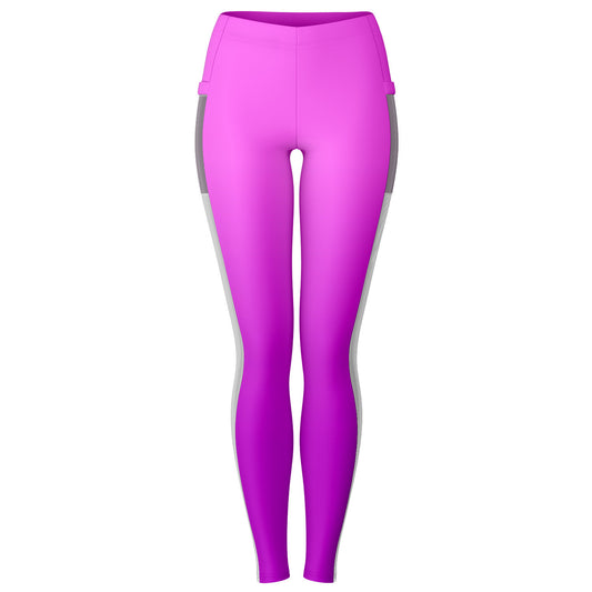 Team Sassy "Leg" Purple Mesh Pocket Leggings