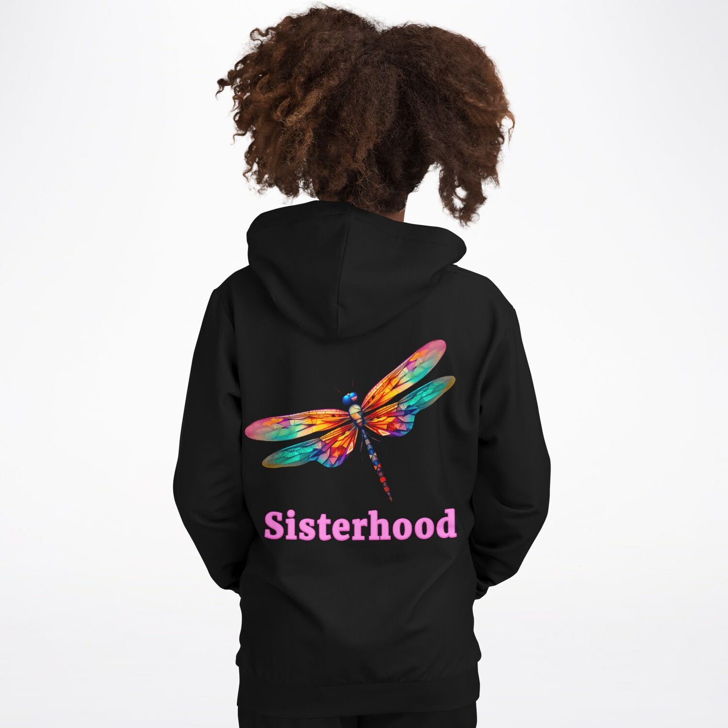 Team Sassy Dragonfly Black Hoodie- Cotton Lined