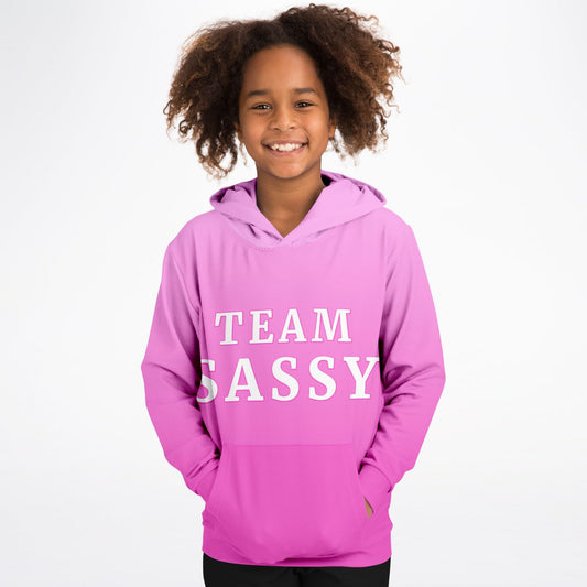 Team Sassy Dragonfly Pink Hoodie- Cotton Lined