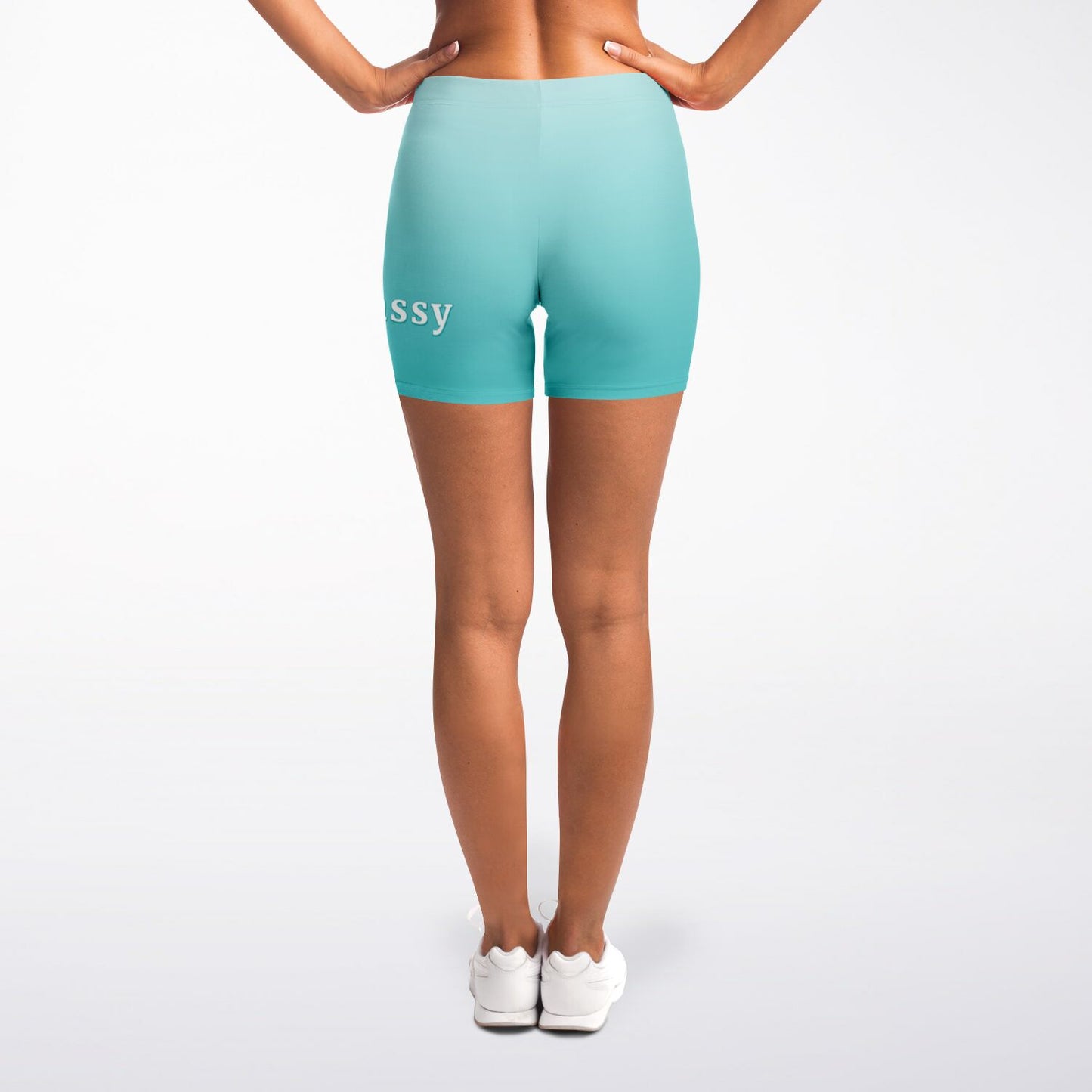 Grappling Shorts- Teal and White