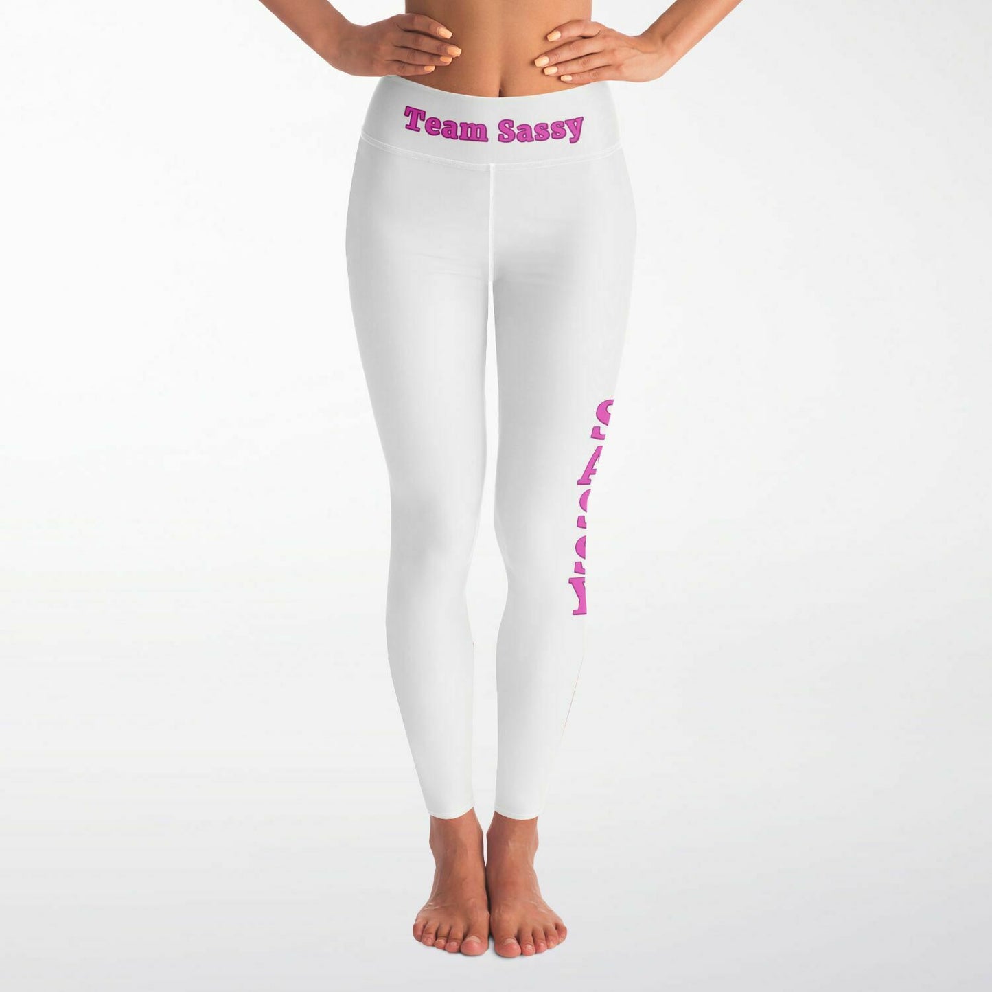 Team Sassy White Yoga Leggings