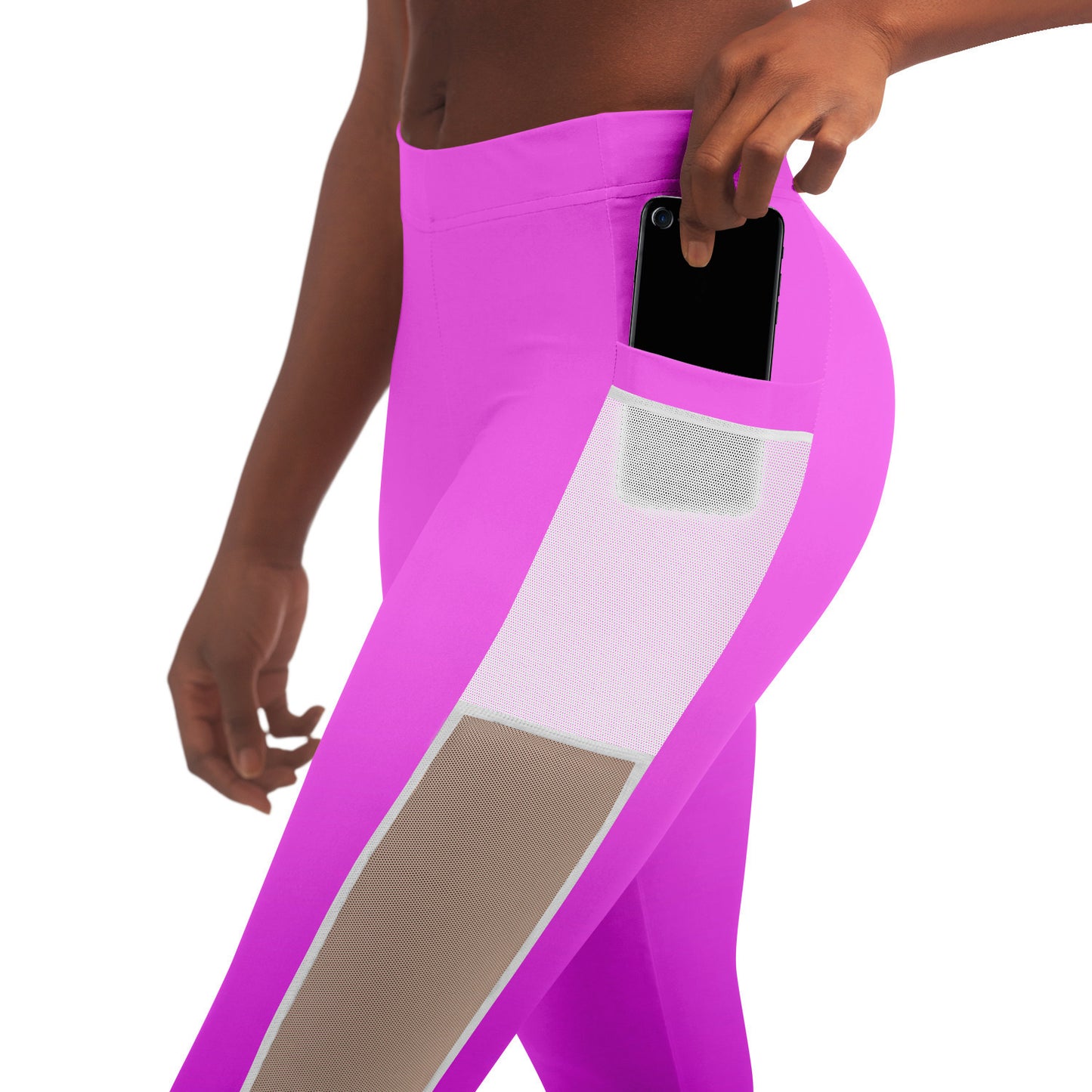 Team Sassy "Leg" Purple Mesh Pocket Leggings