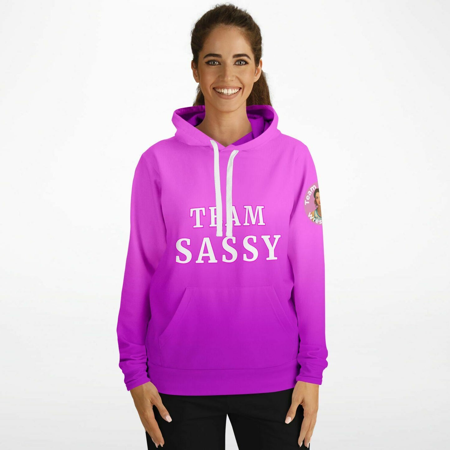 Team Sassy Dragonfly Purple Hoodie-Cotton Lined