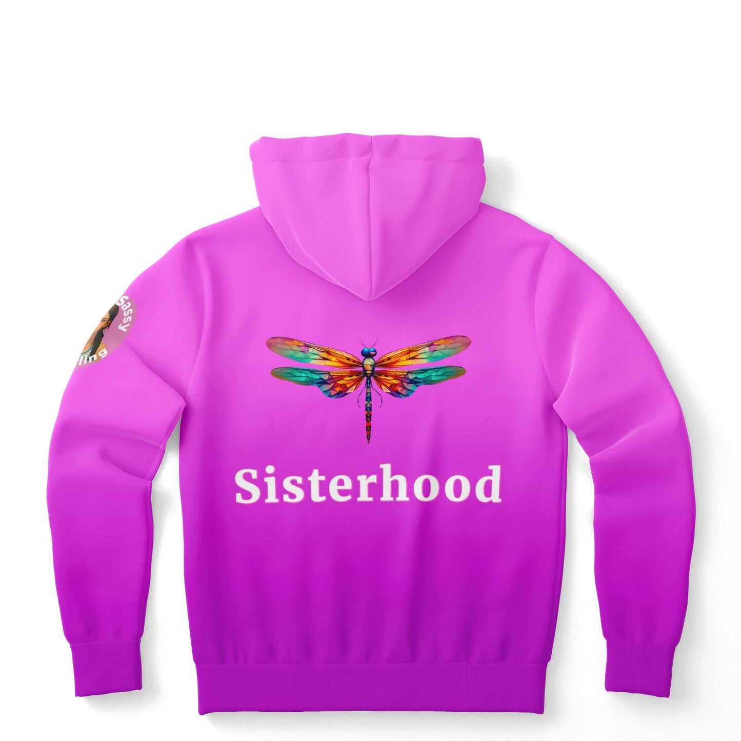 Team Sassy Dragonfly Purple Hoodie-Cotton Lined