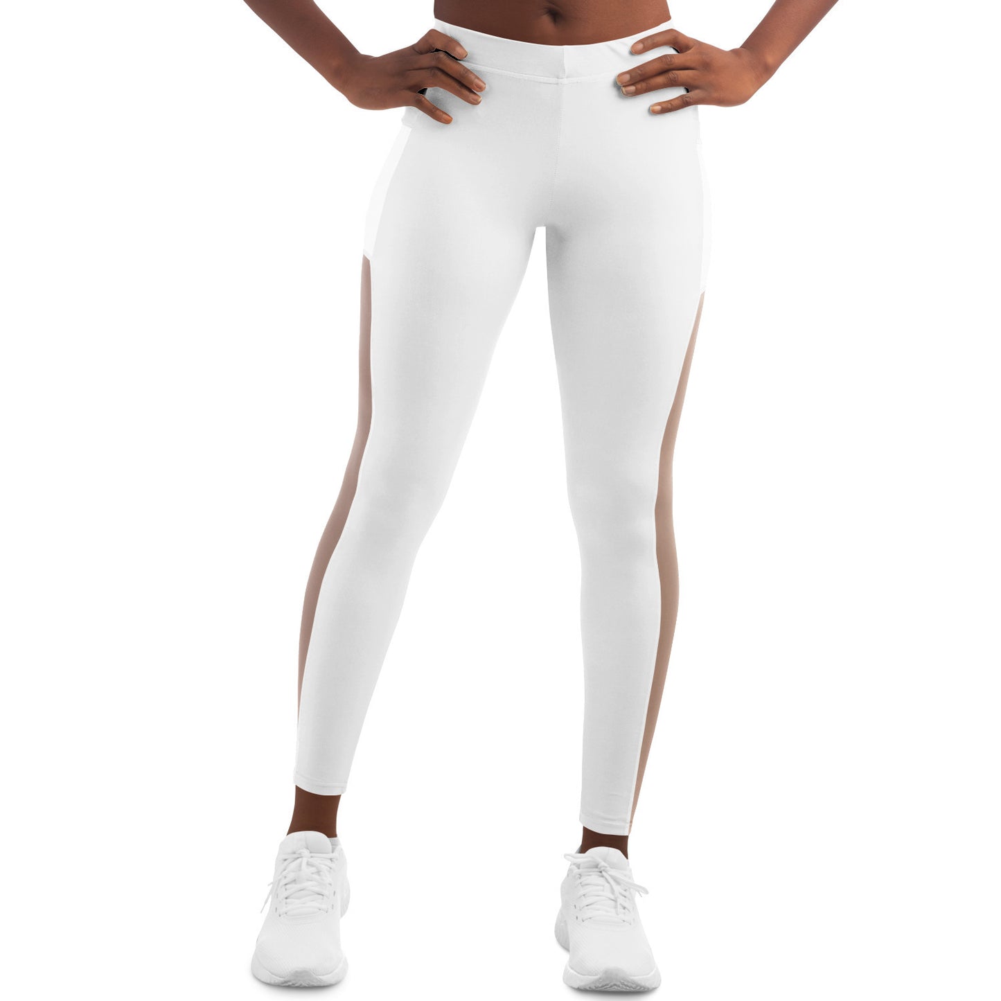 Team Sassy "Leg" White Mesh Pocket Leggings