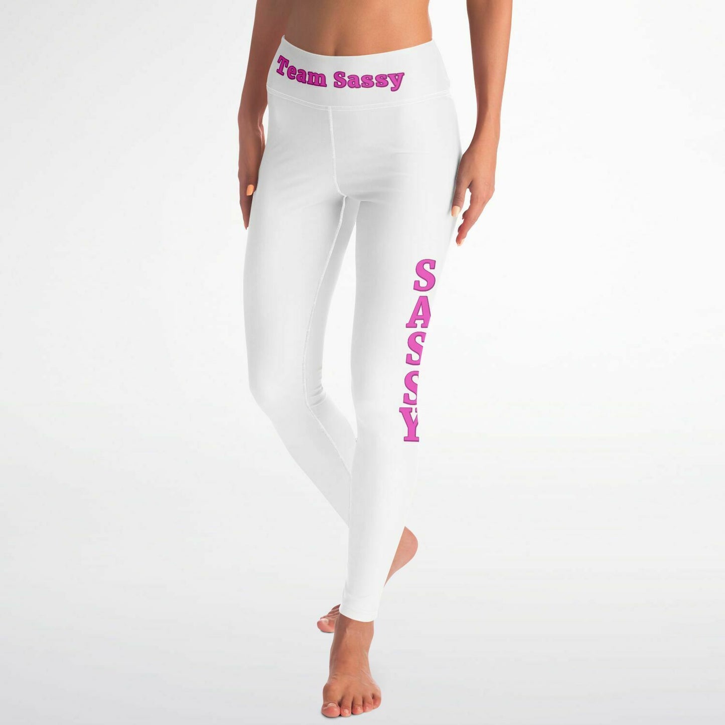 Team Sassy White Yoga Leggings