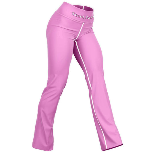 Team Sassy Light Pink Flare Leggings