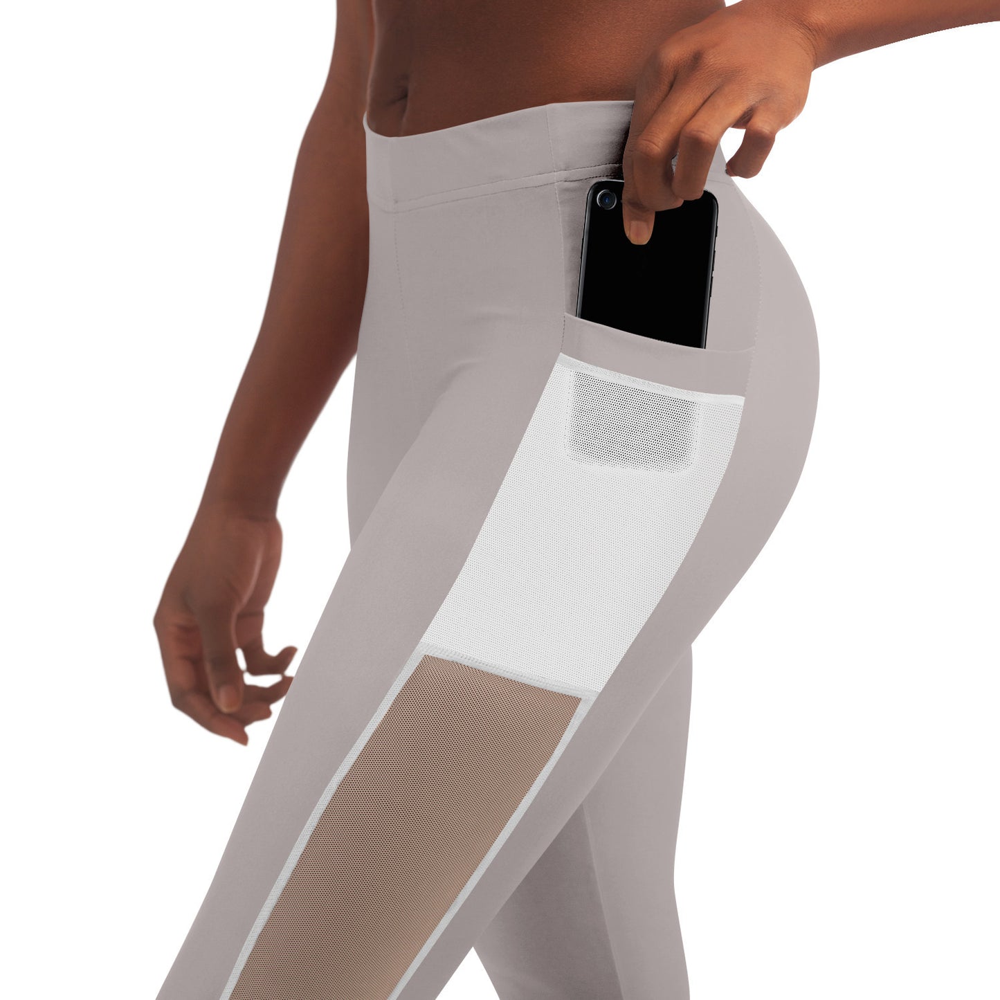 Team Sassy "Leg" Silver Mesh Pocket Leggings