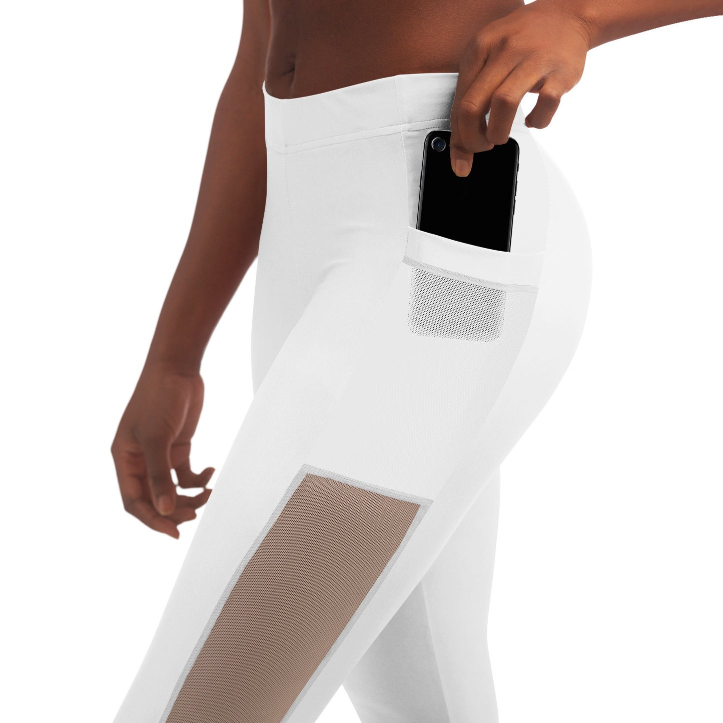 Team Sassy "Leg" White Mesh Pocket Leggings