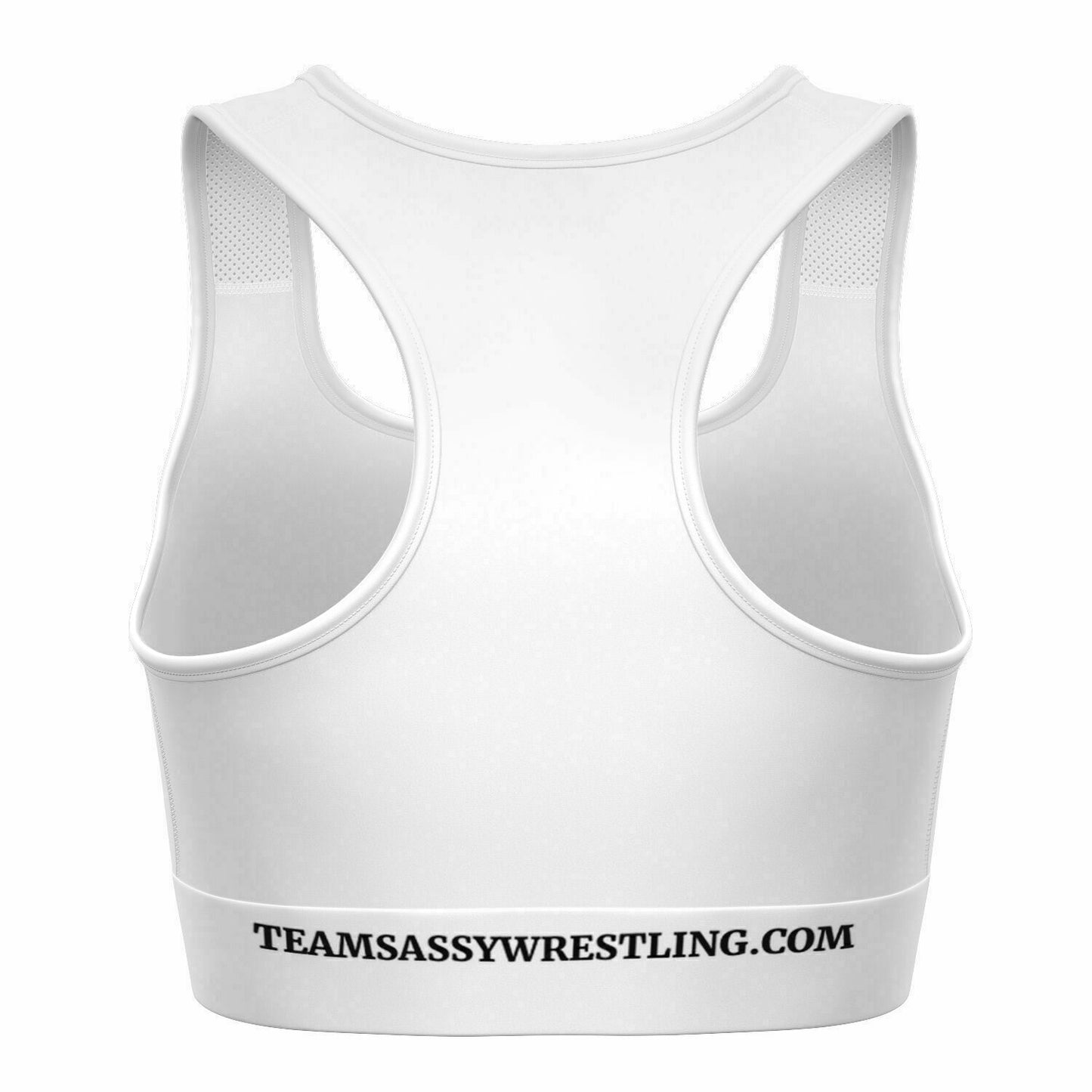 Team Sassy White Sports Bra