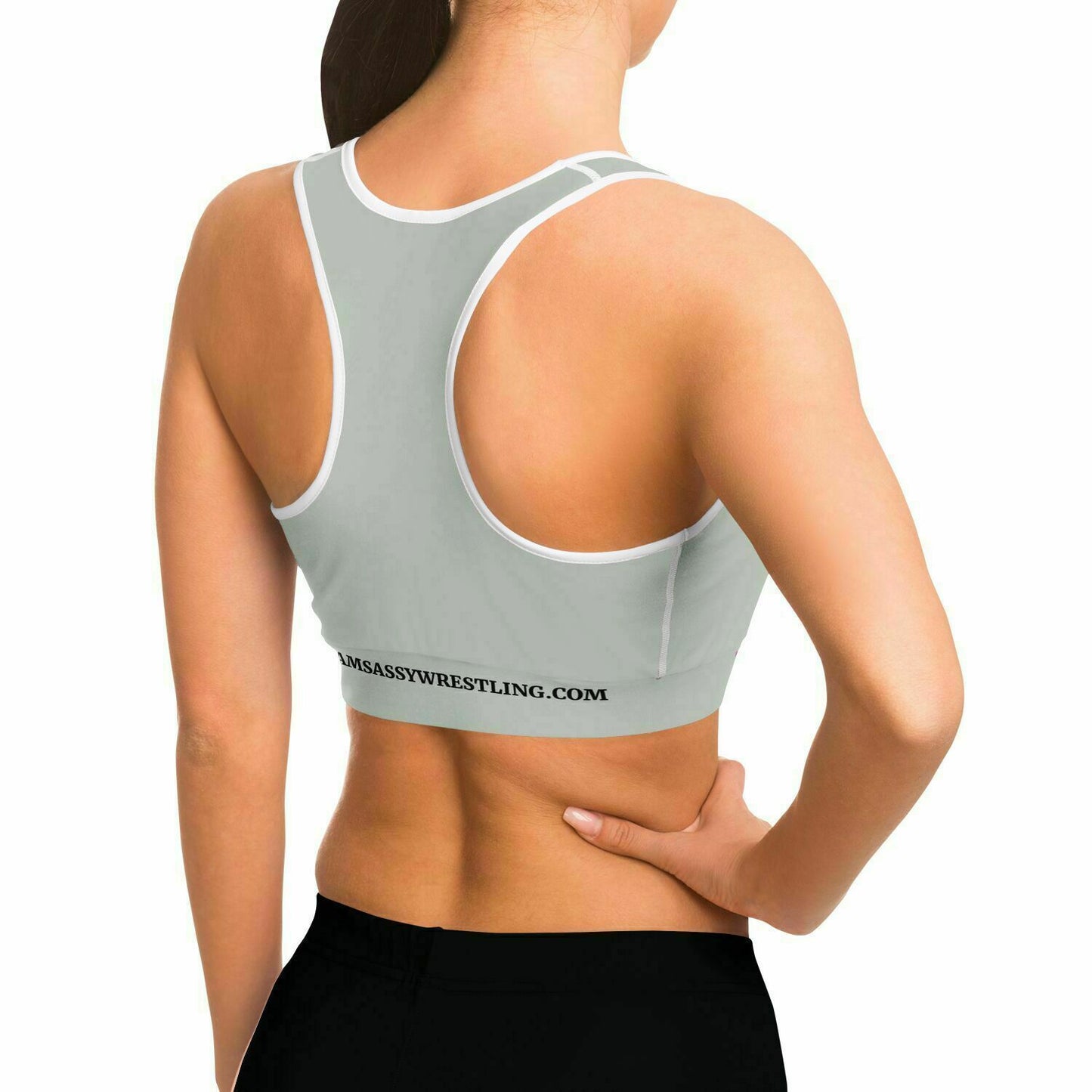 Team Sassy Silver Sports Bra