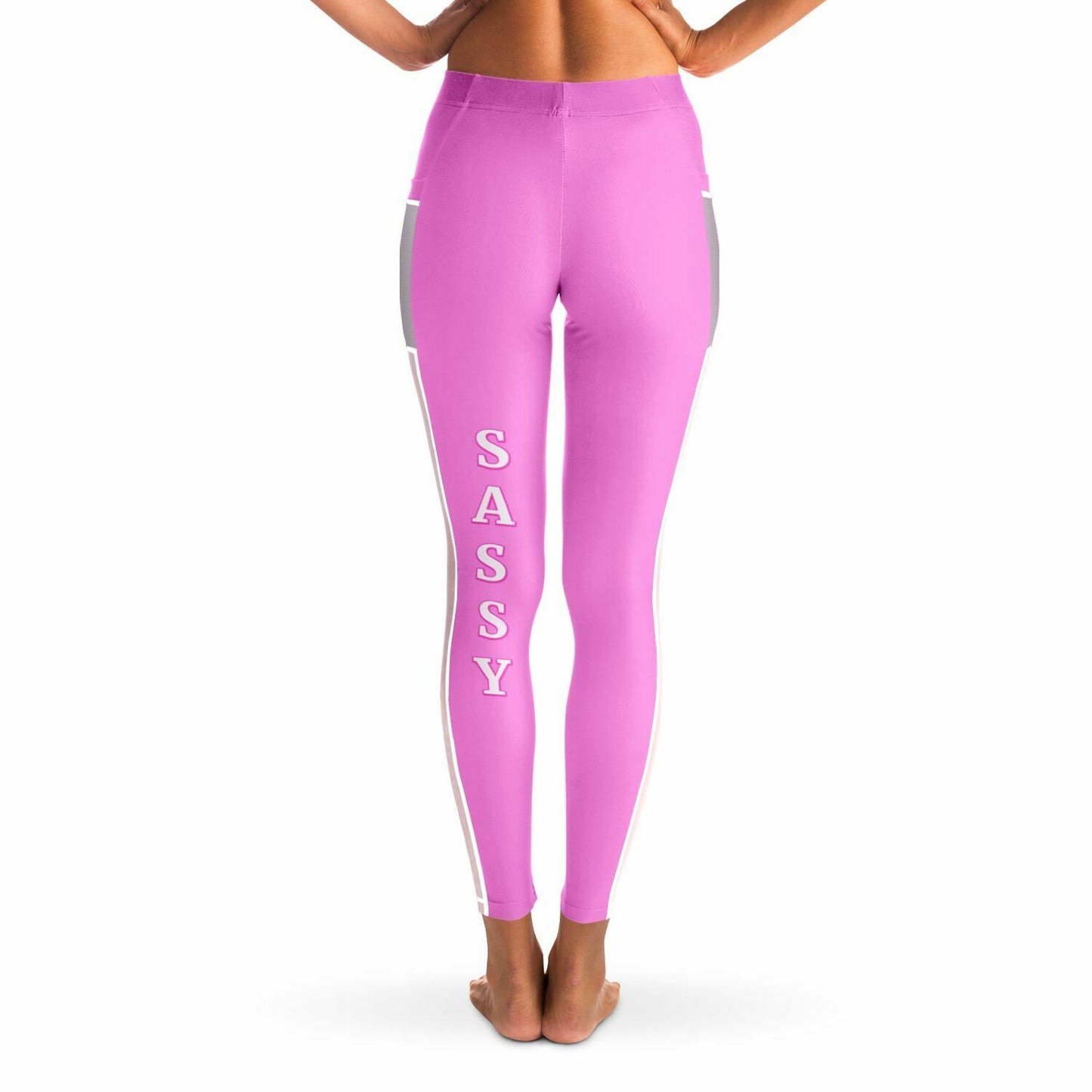 Team Sassy "Leg" Light Pink Mesh Pocket Leggings