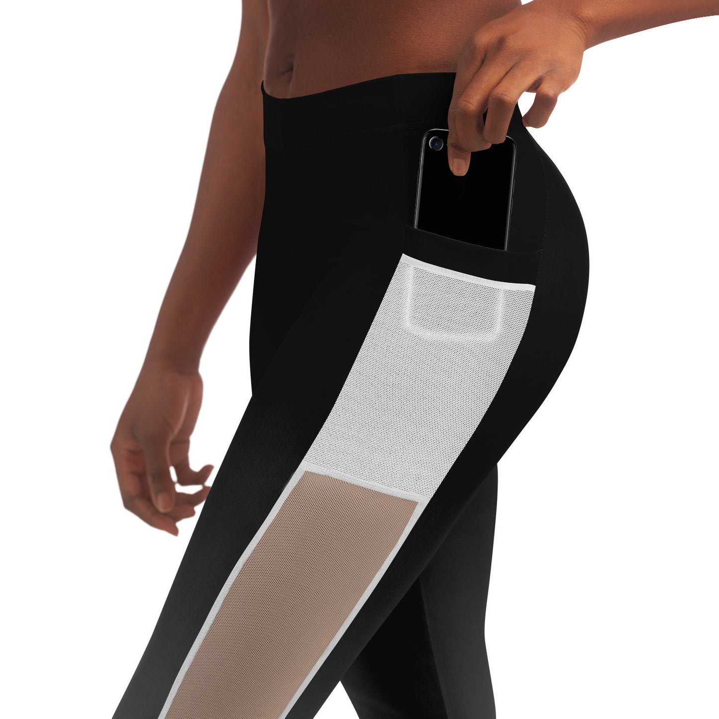 Team Sassy "Leg" Black Mesh Pocket Leggings