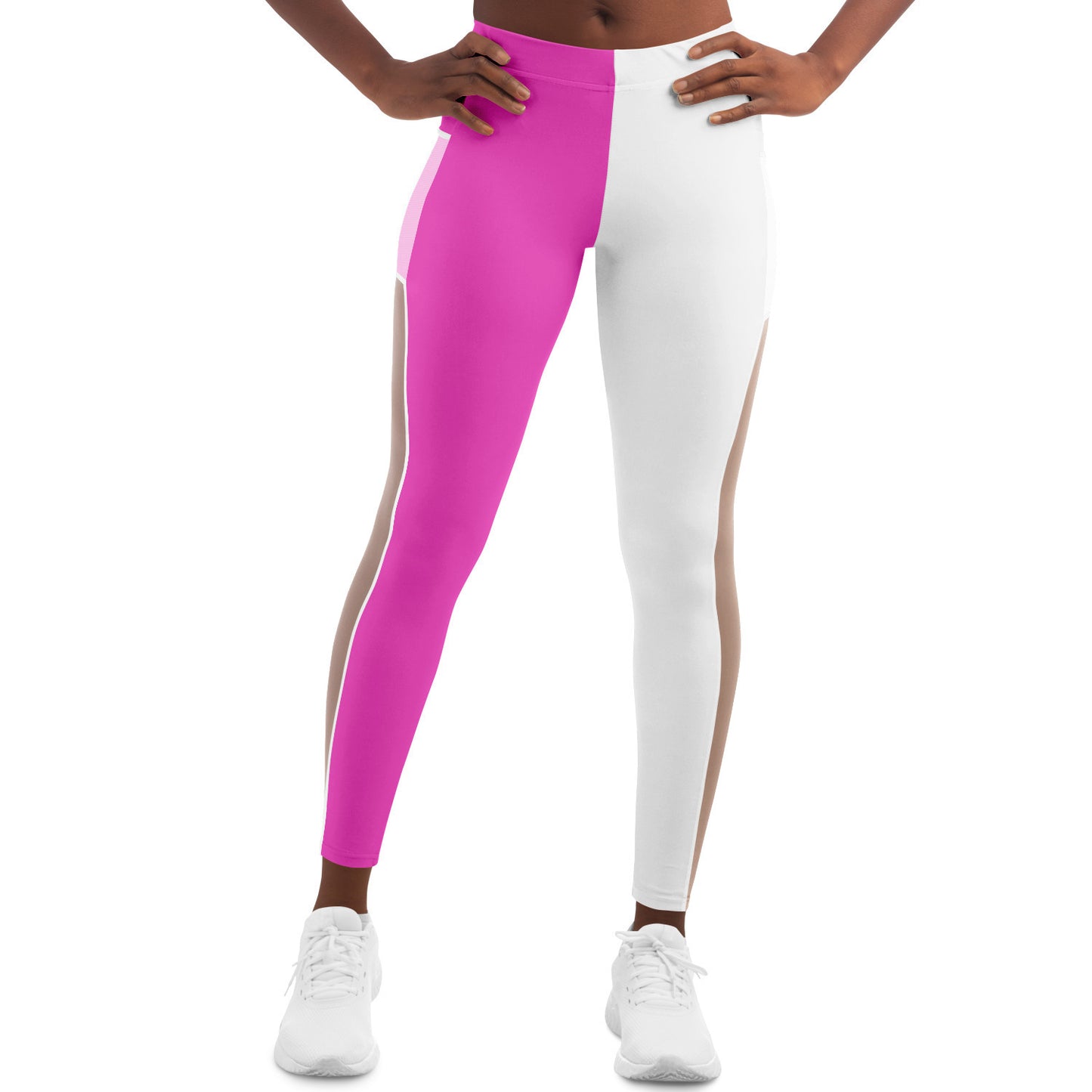 Team Sassy "Butt" Pink/White Mesh Pocket Leggings