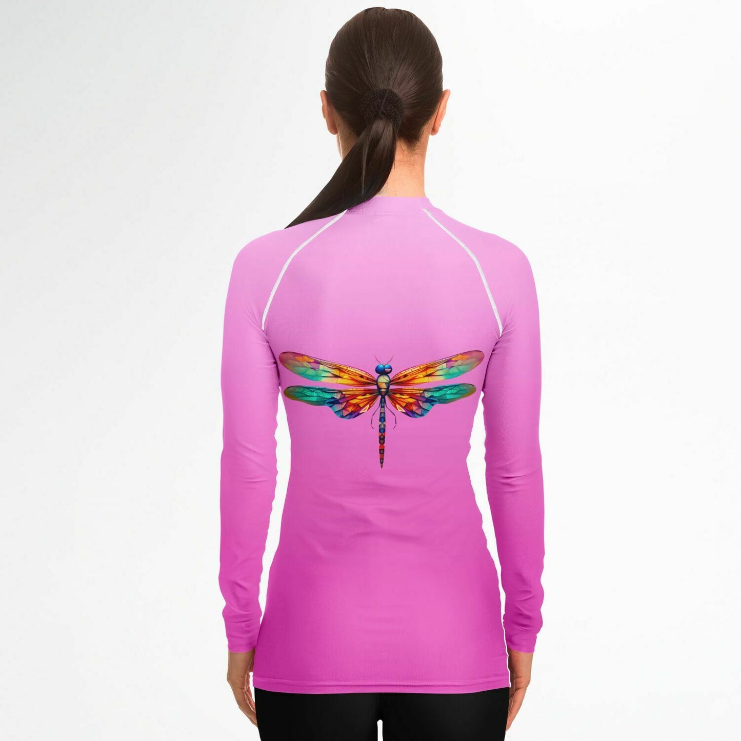 Women's Team Sassy Rashguard- Pink and White