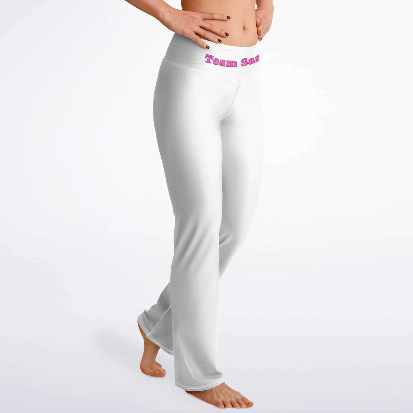 Team Sassy White Flare Leggings