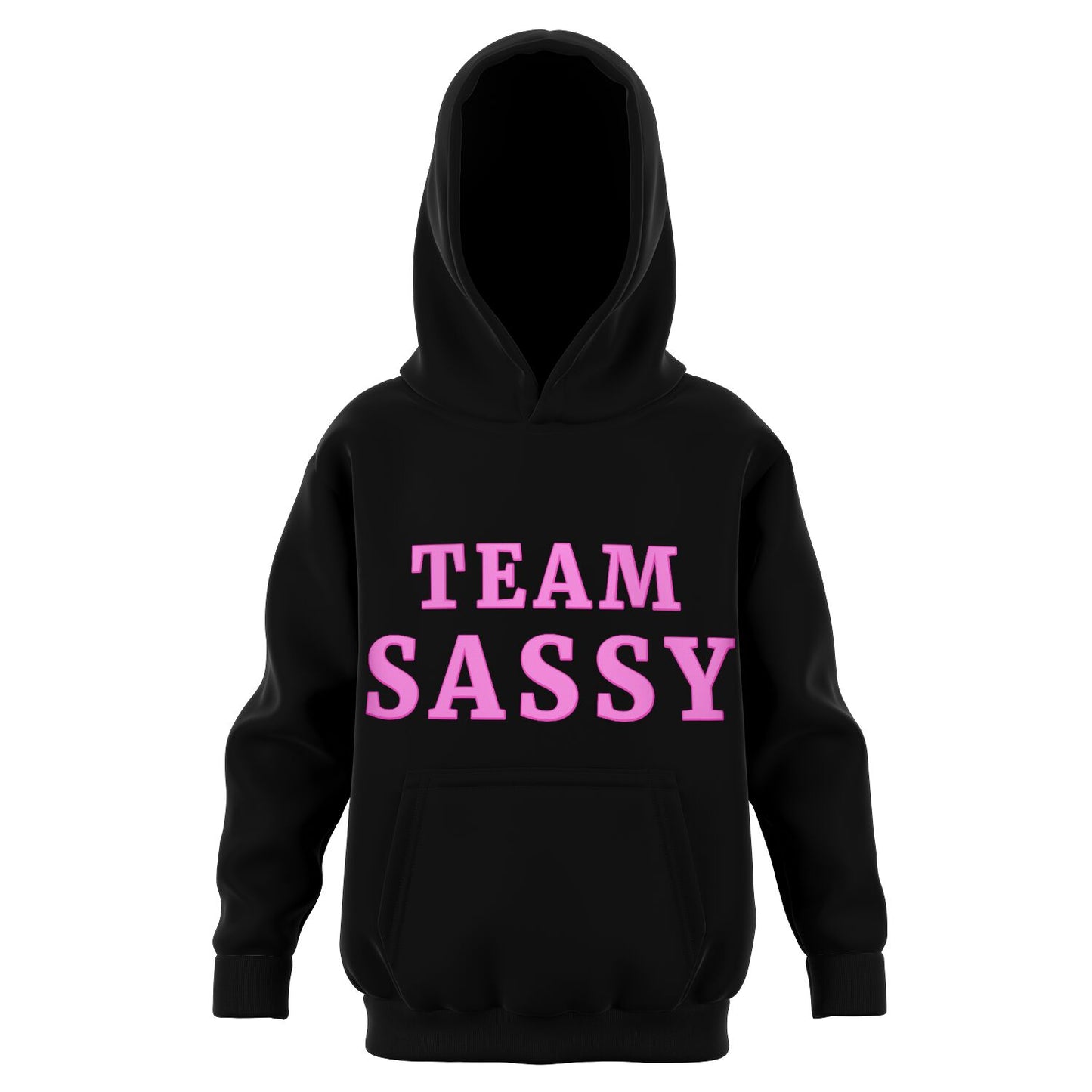 Team Sassy Dragonfly Black Hoodie- Cotton Lined