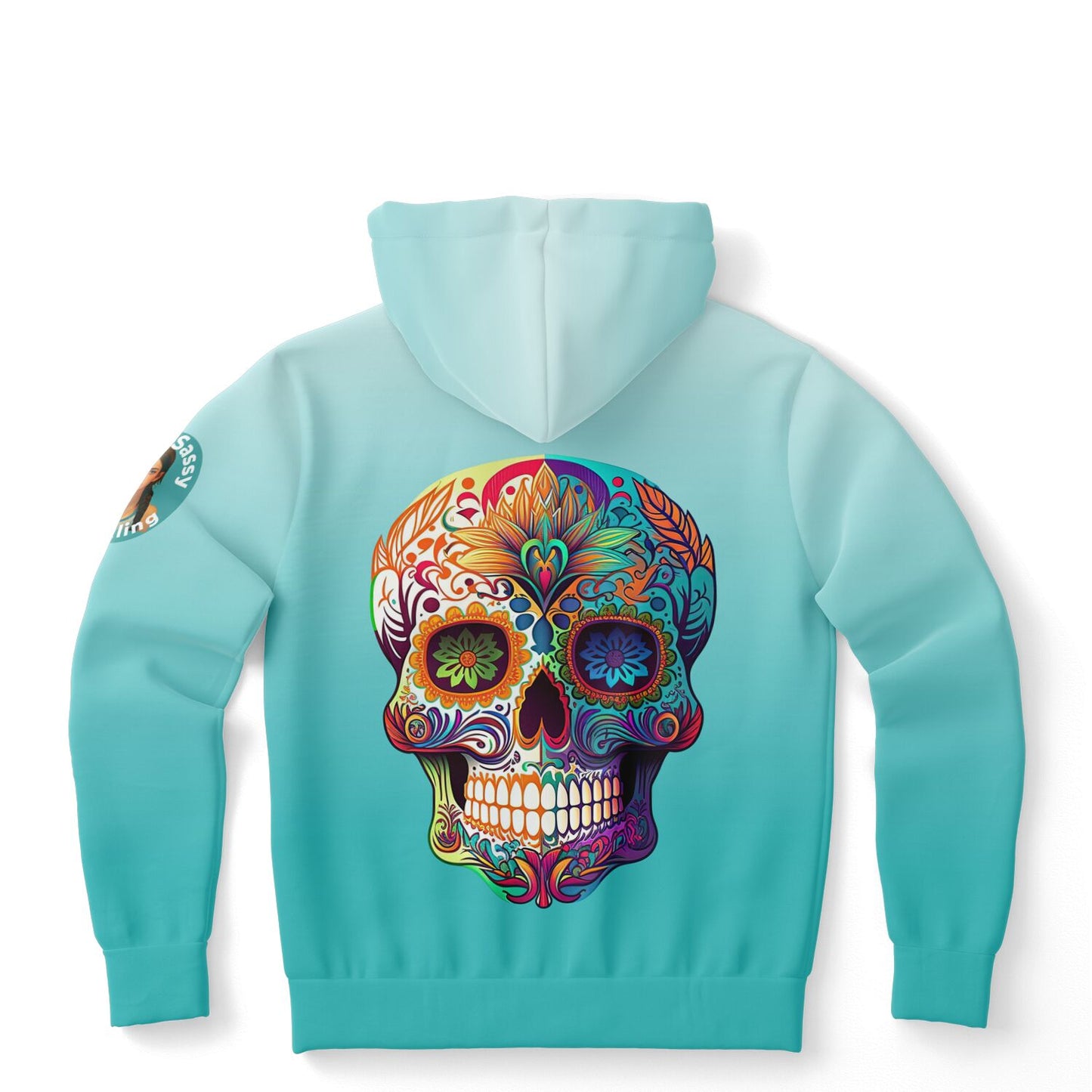 Team Sassy Multi-Color Skull Hoodie-Cotton Lined